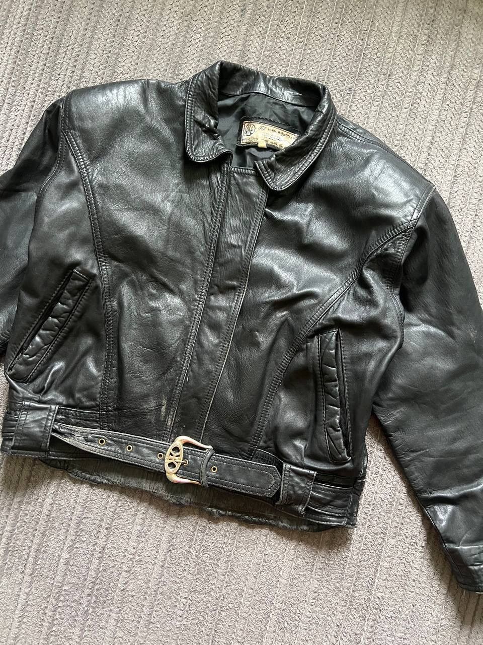 Vintage Vintage Y2K Real Leather Owens Style Opium Cropped Bomber Size US M / EU 48-50 / 2 - 12 Thumbnail