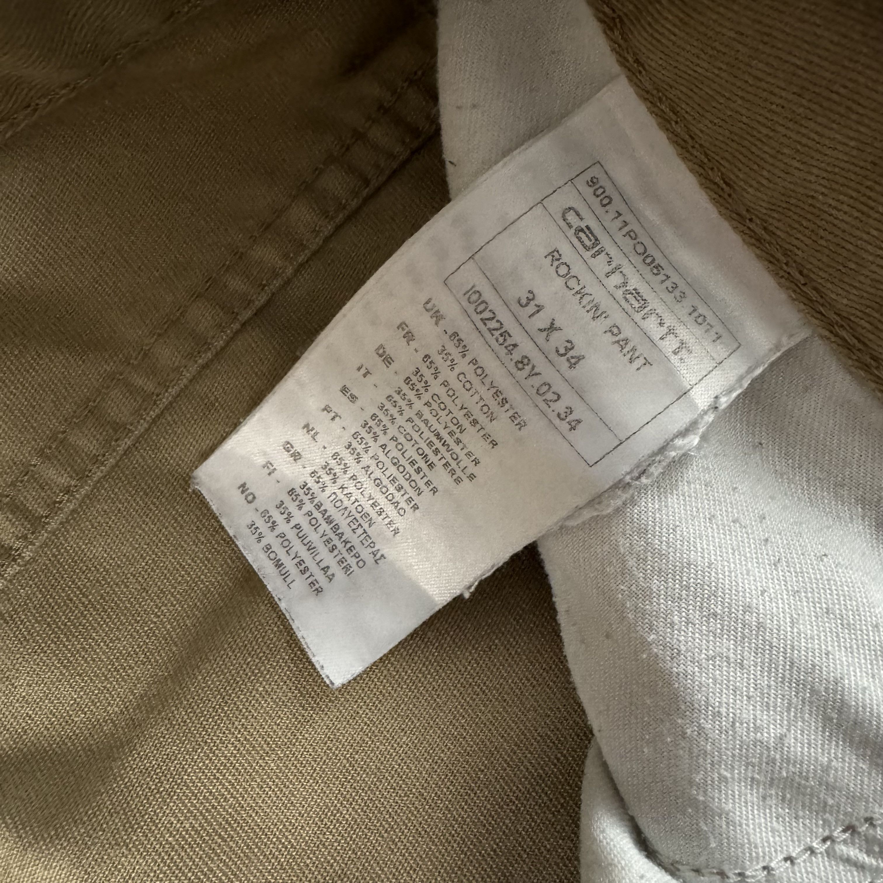 Carhartt × Vintage CARHARTT ROCKIN' PANT VINTAGE SKATE STRAIGHT BIEGE WORKWEAR Size US 31 - 7 Thumbnail