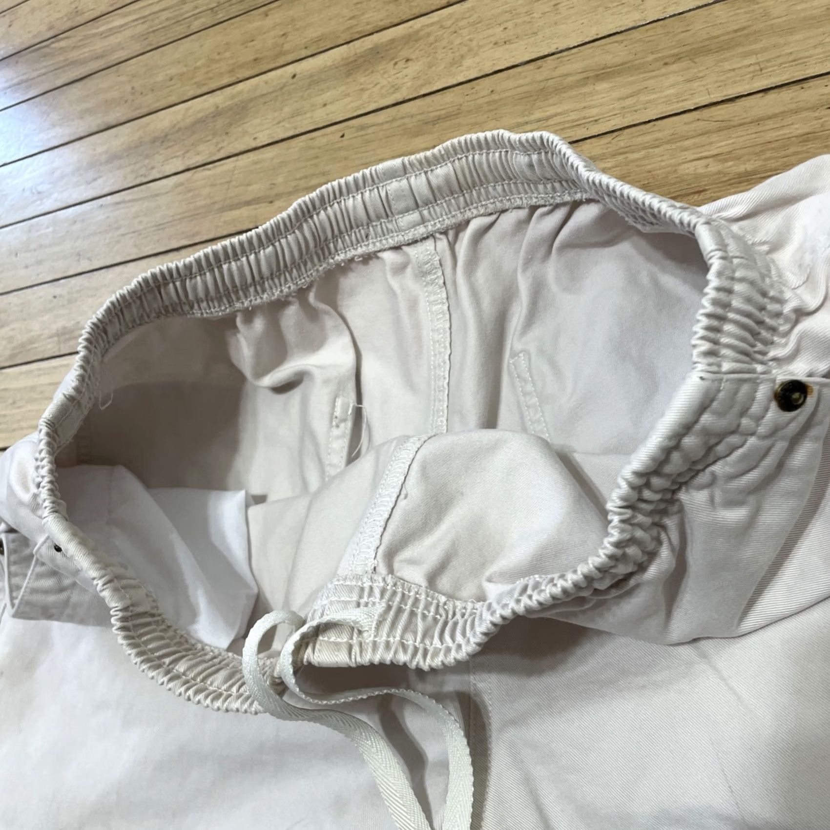 Gap GAP Carpenter Shorts Men L Drawstring Stretch Cream Utility Skate Workwear Grung Size US 33 - 4 Thumbnail