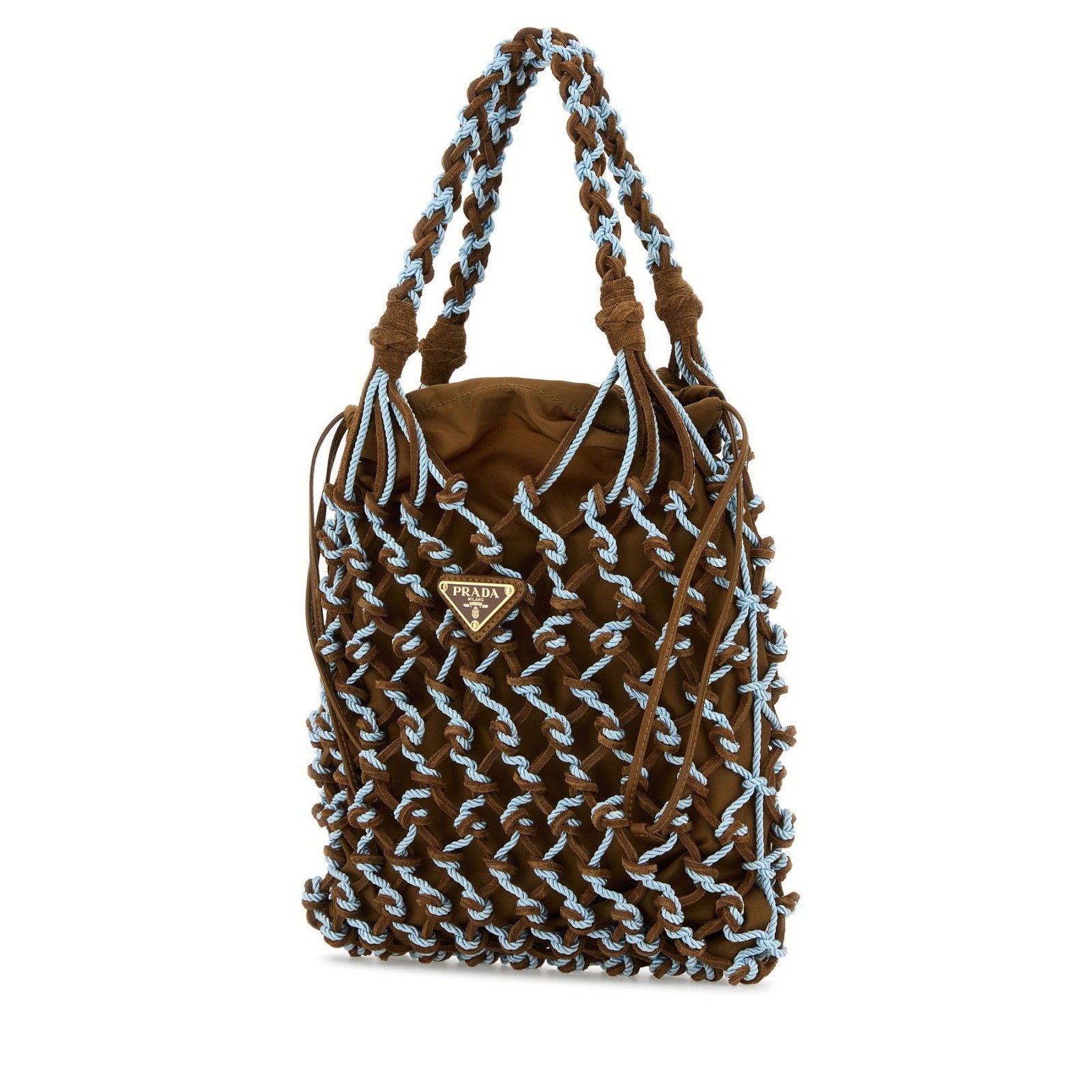 Prada PRADA Two-Tone Blue Brown Mesh Tote Bag New And Authentic Size ONE SIZE - 2 Thumbnail