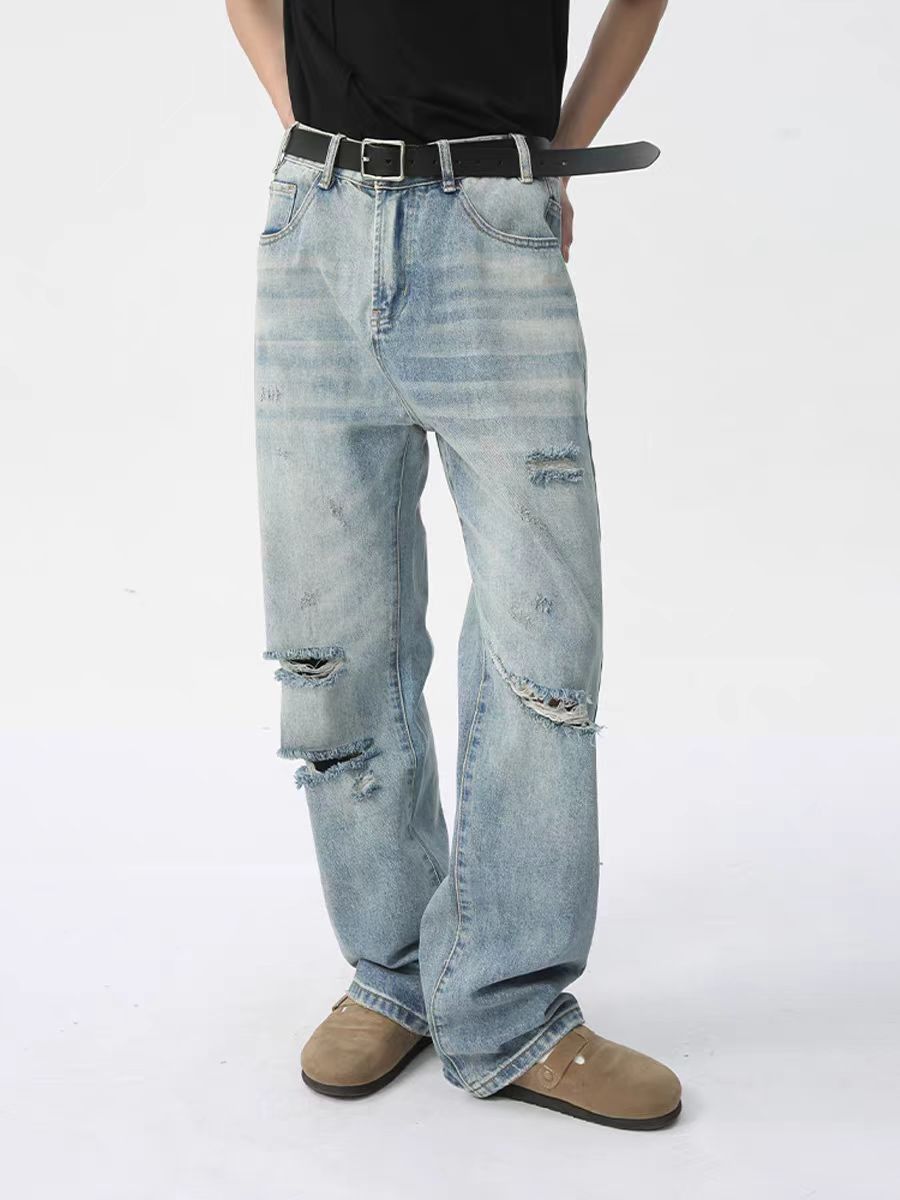 Japanese Brand × Jean Street cool destructive style ripped washed jeans Size US 30 / EU 46 - 3 Thumbnail