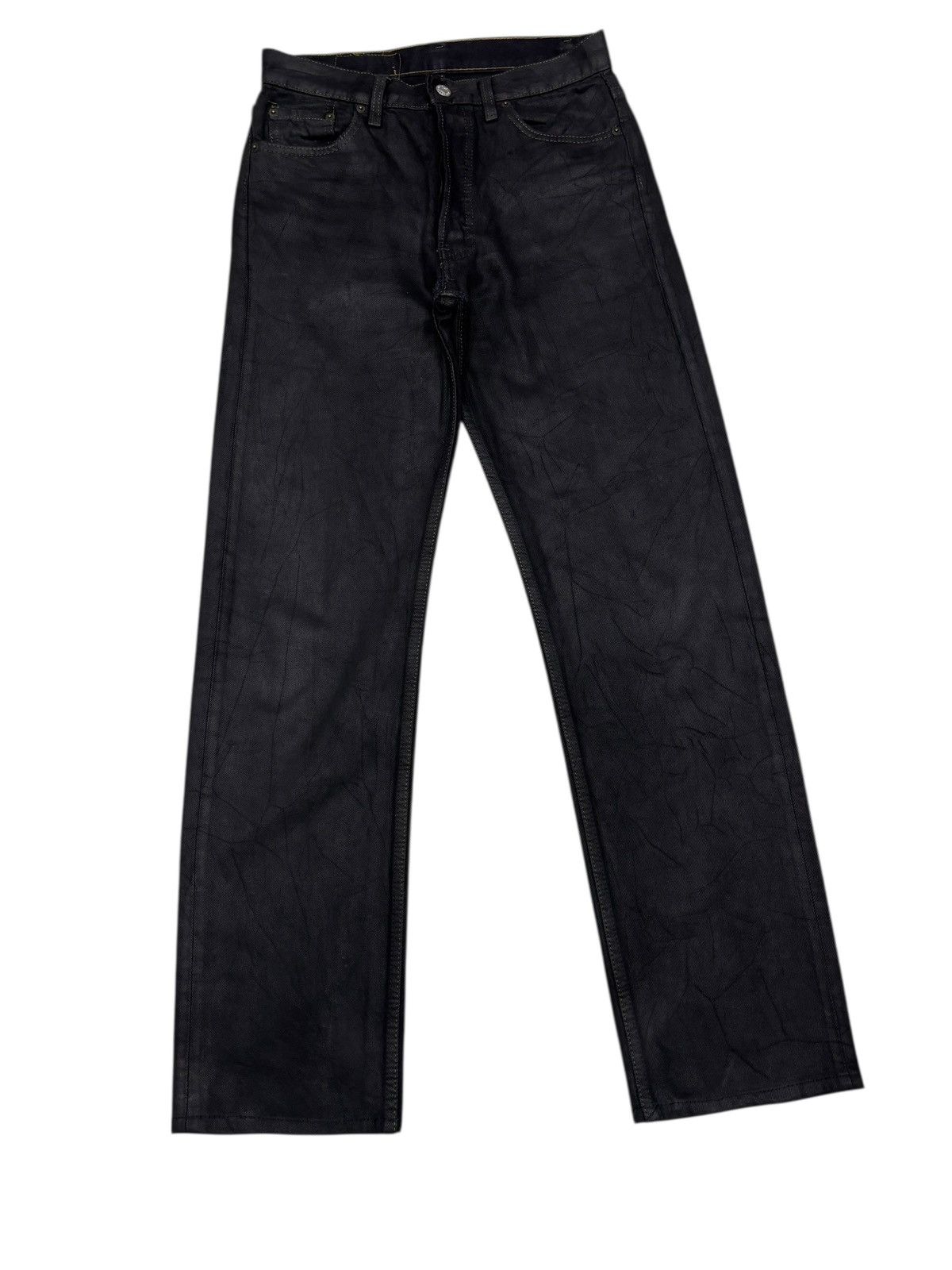 Levi's Levis 501 Waxed Black Denim Jeans Size US 30 / EU 46 - 3 Thumbnail