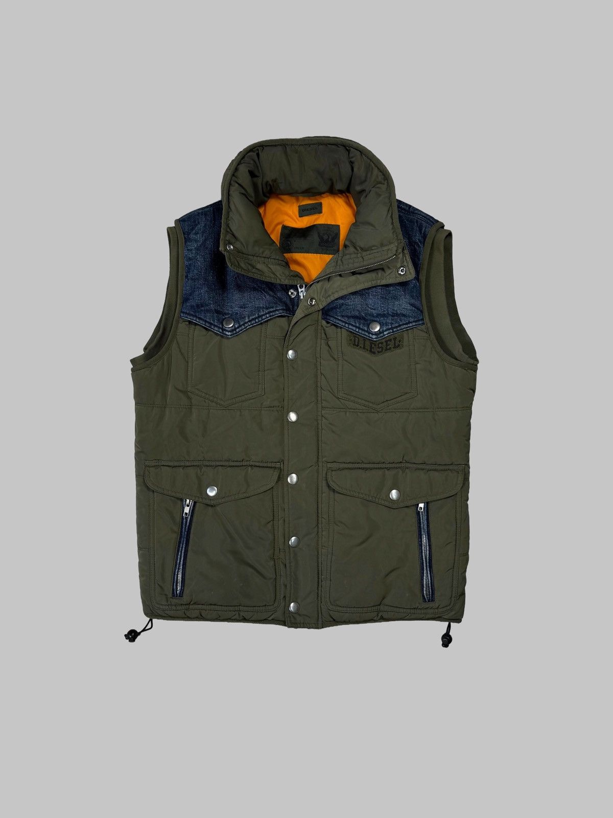 Diesel VINTAGE DIESEL JAPANESSE Y2K BROWN DENIM KAPITAL STYLE VEST Size US L / EU 52-54 / 3 - 1 Thumbnail