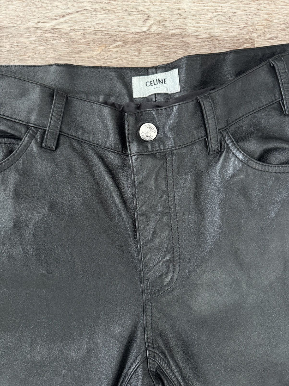 Celine Celine Leather Pants Flared 40 Size 27" / US 4 / IT 40 - 13 Thumbnail