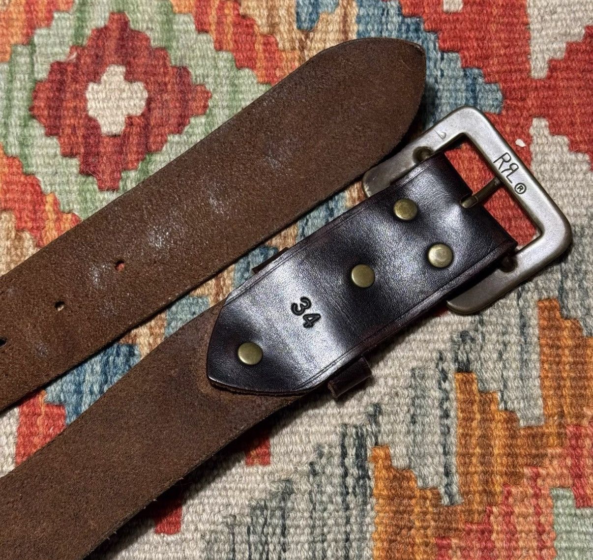RRL Ralph Lauren RRL by Ralph Lauren Leather Belt K22 Size ONE SIZE - 3 Thumbnail