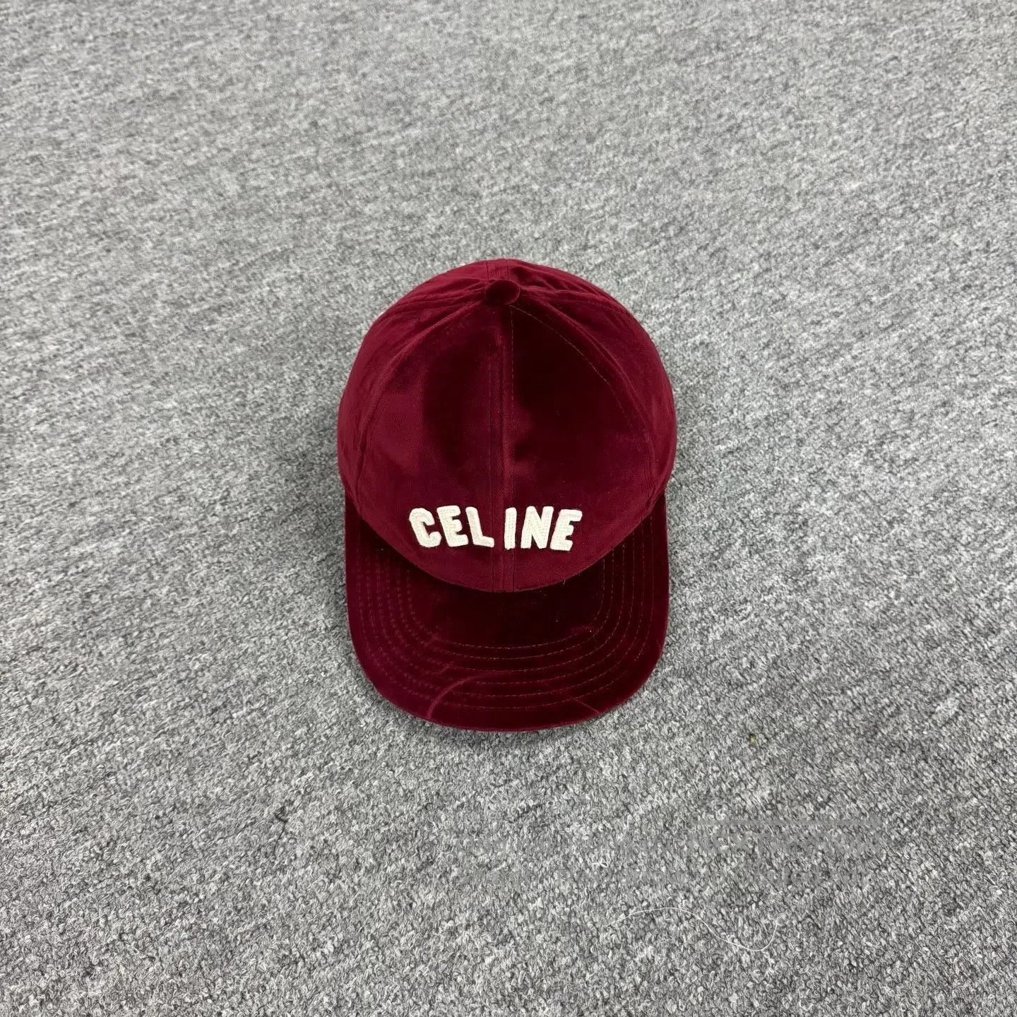 Celine CELINE Velvet letter embroidered baseball cap| Size ONE SIZE - 2 Thumbnail