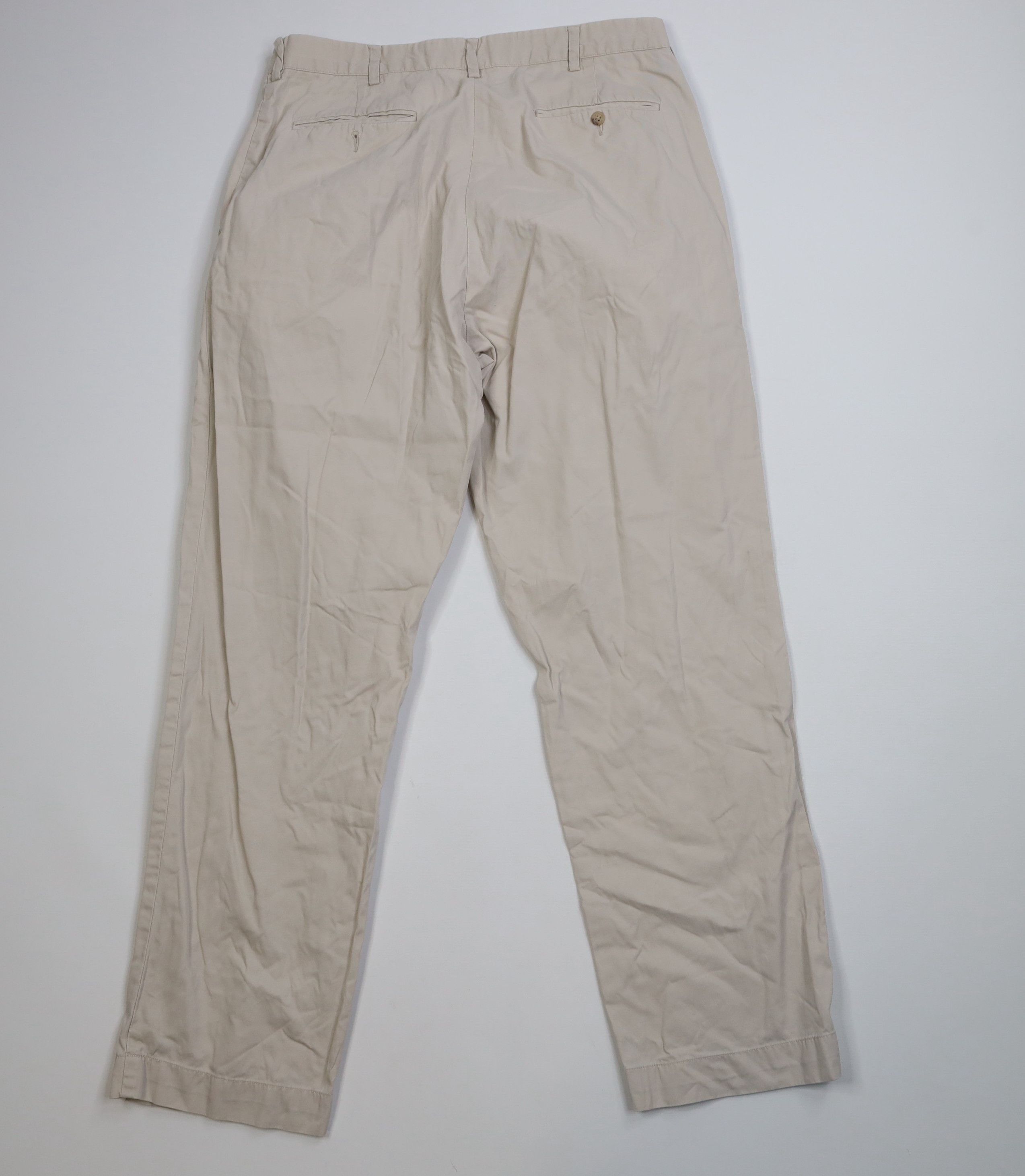 Polo Ralph Lauren Vintage 90s Ralph Lauren Wide Leg Chino Pants Trousers Stone Size US 34 / EU 50 - 10 Thumbnail