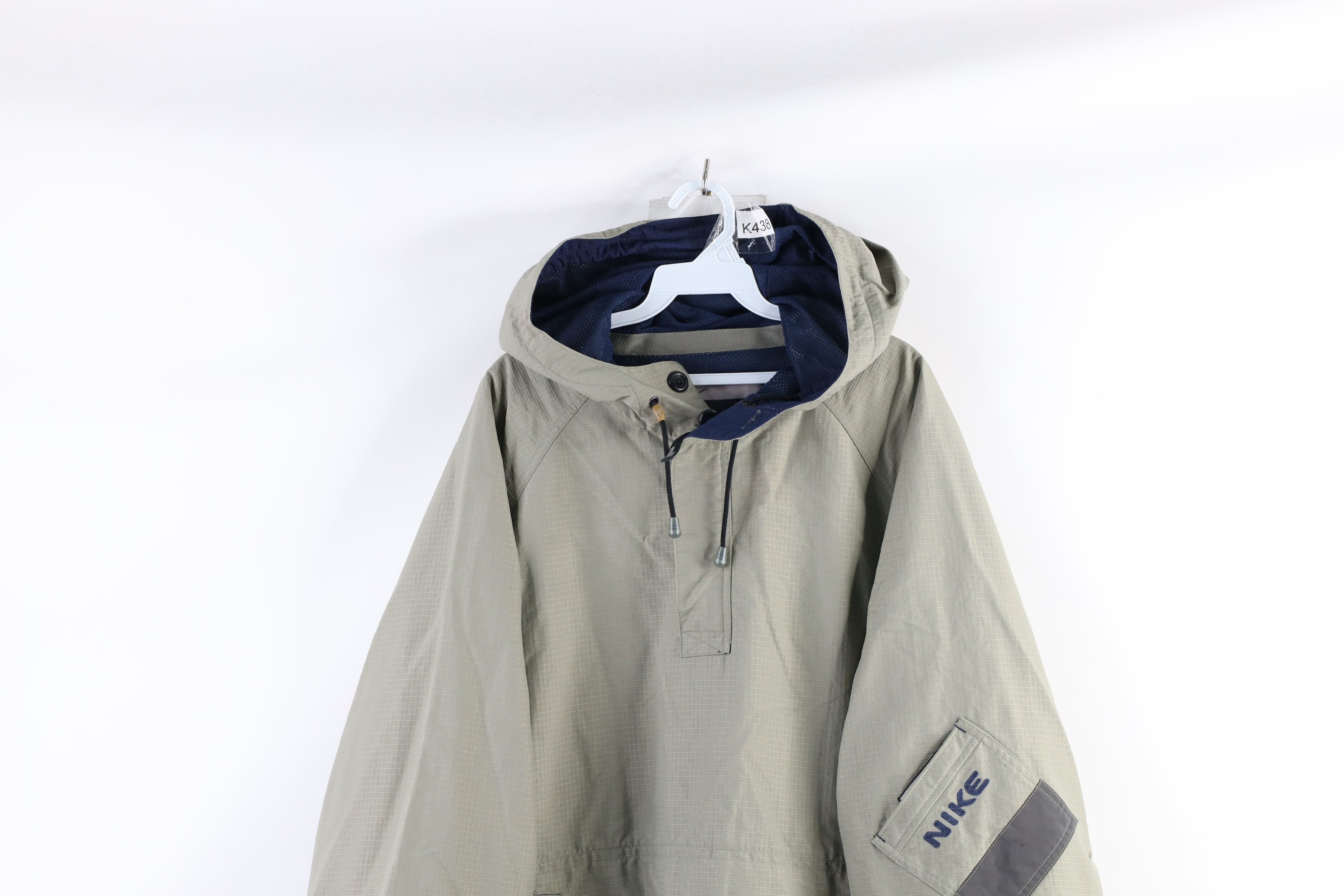 Nike × Vintage Vintage 90s Nike Scott Mini Swoosh Ripstop Anorak Jacket Size US XXL / EU 58 / 5 - 2 Thumbnail
