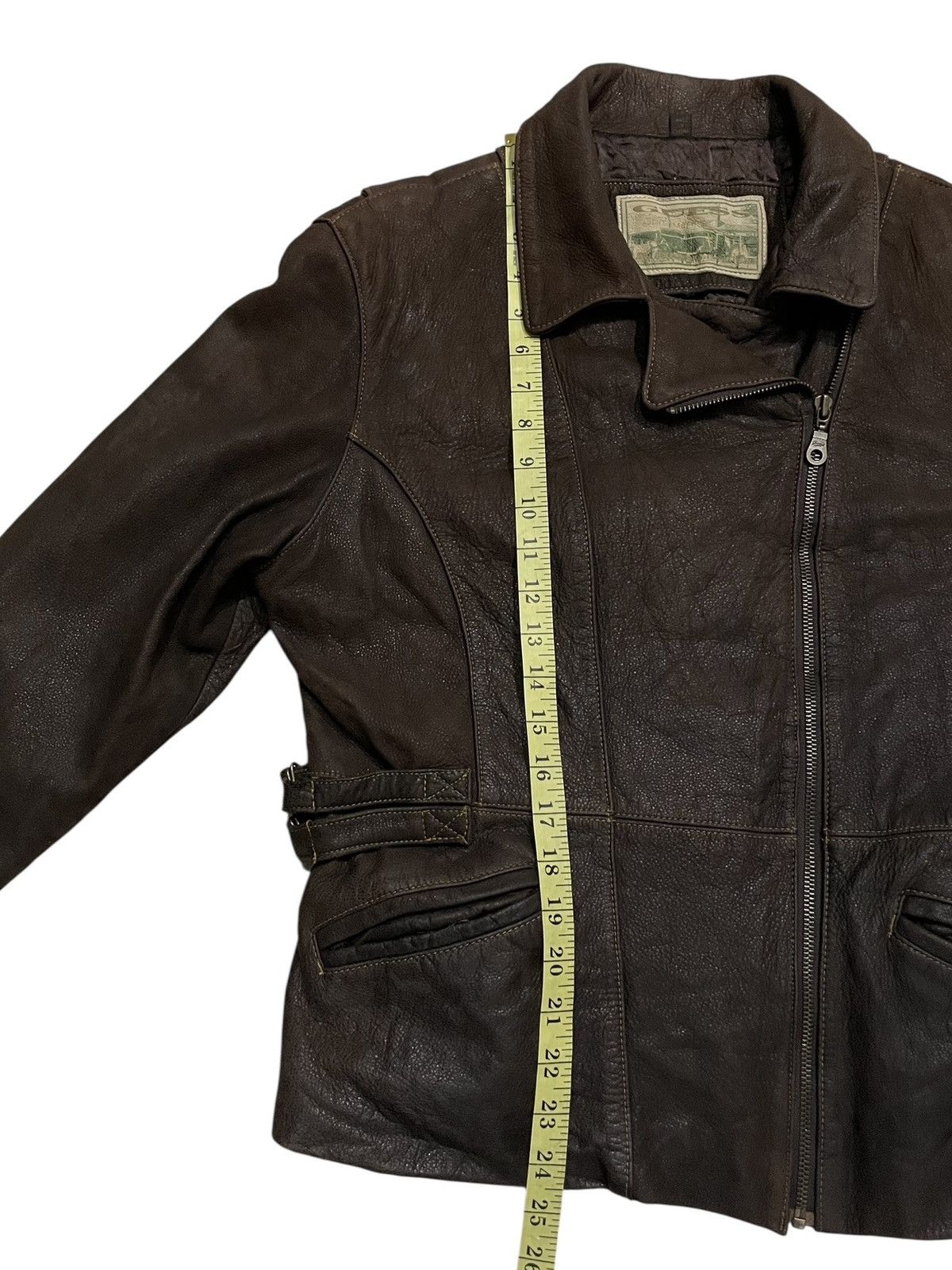 Guess 1990s Vintage GUESS Brown Leather Moto Jacket Size US M / EU 48-50 / 2 - 11 Thumbnail