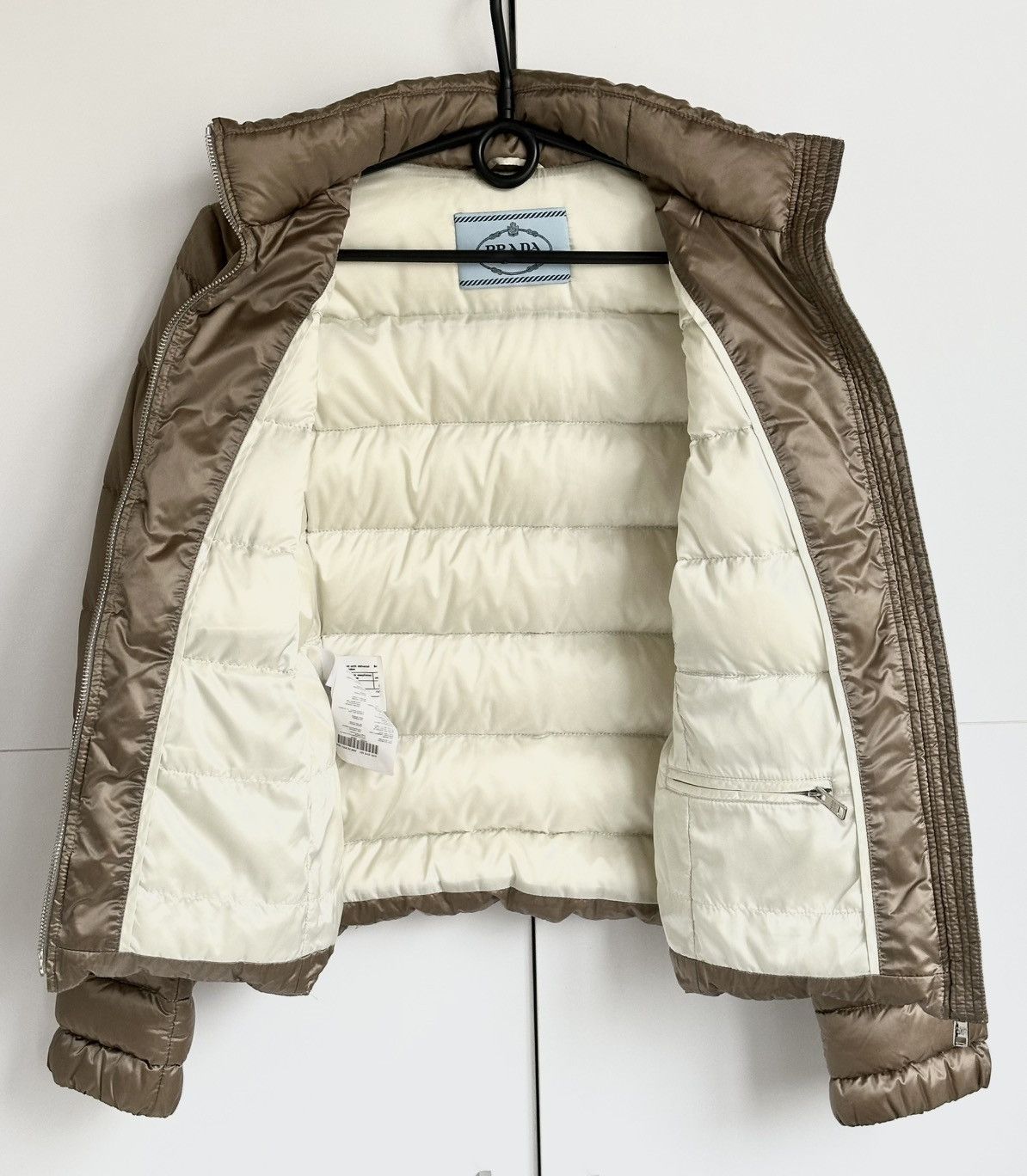 Prada Prada Women’s Down Jacket – Size 38 IT - Beige / Cream Size XS / US 0-2 / IT 36-38 - 8 Thumbnail