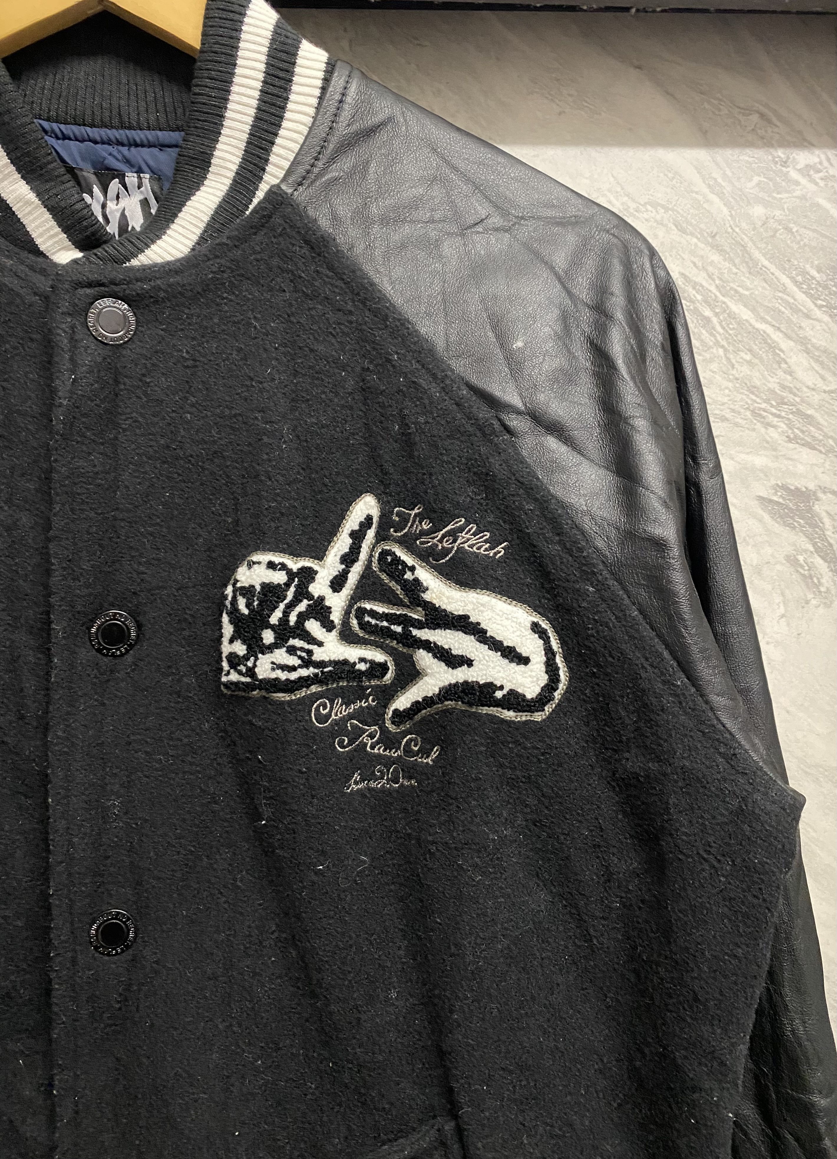 Japanese Brand Leflah Roundabout No Regret Varsity Leather Jacket Size US L / EU 52-54 / 3 - 5 Thumbnail