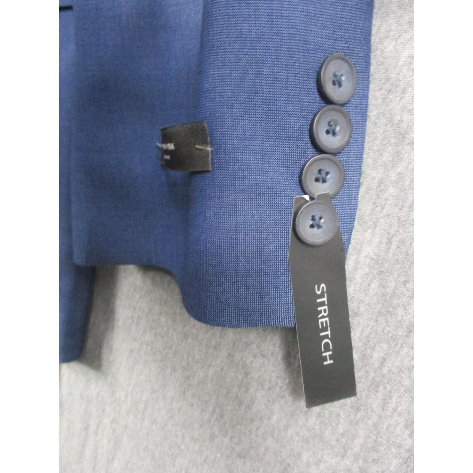 Vintage Marc New York Andrew Marc Blazer Mens 42R Casselman Blue Stretch Suit Jacket 2 Piece Notch Lapel Two-Button Casual Formal Business Size 42R - 5 Thumbnail
