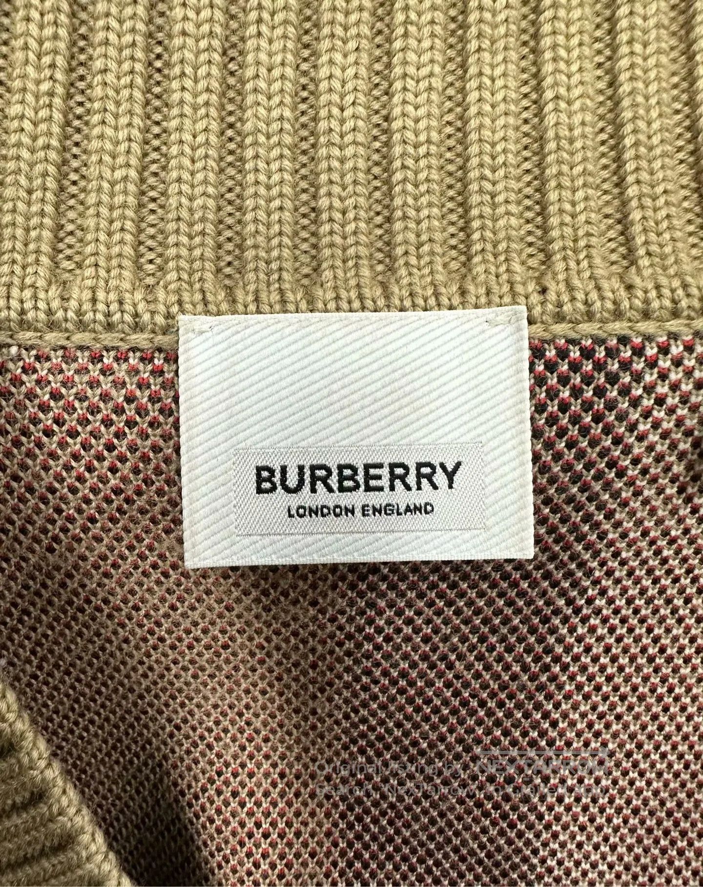 Burberry Burberry Beige Classic Checkered Knit Cardigan Jacket| Size S / US 4 / IT 40 - 3 Thumbnail