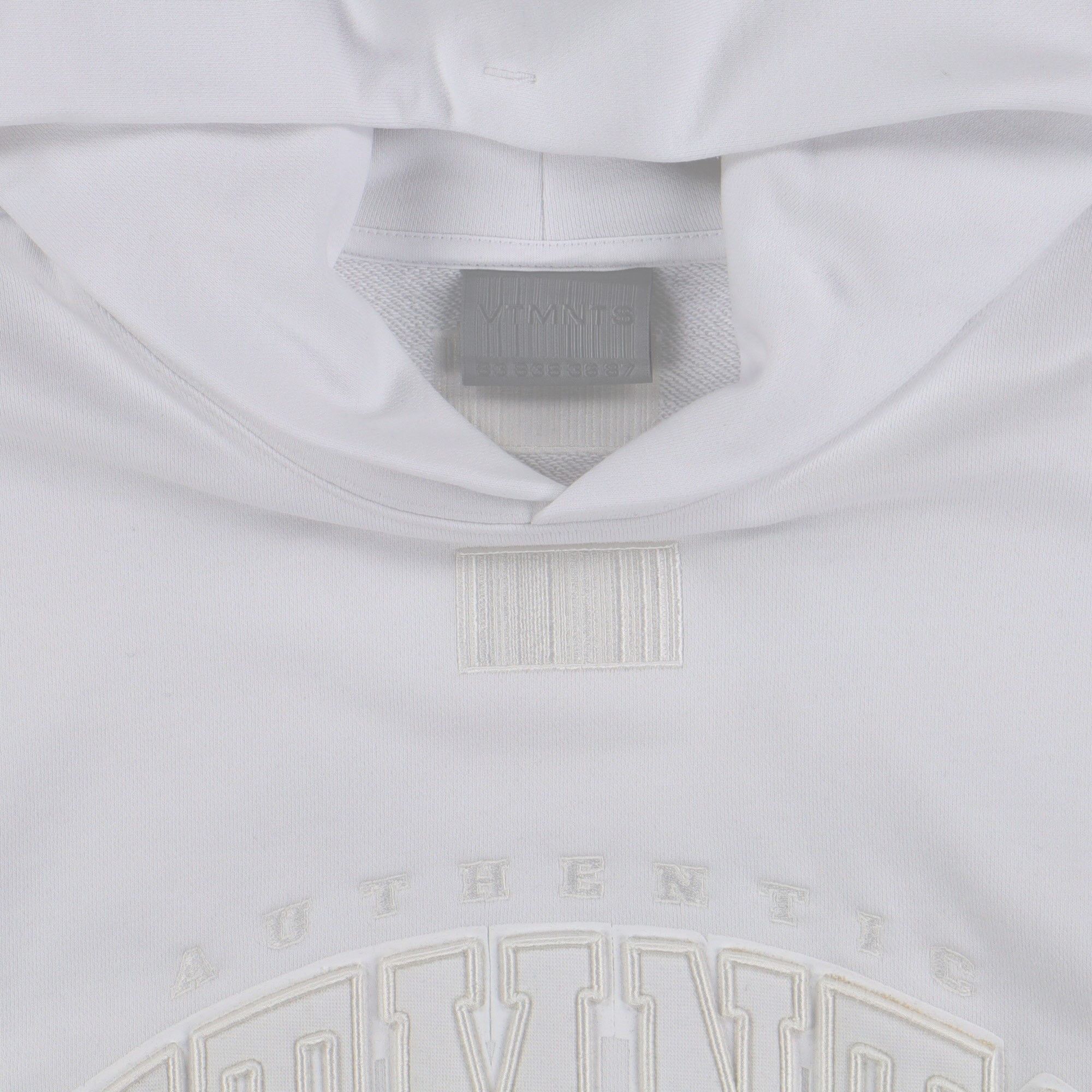 Vetements White Embroidered VTMNTS College Logo Hoodie Size L / US 10 / IT 46 - 4 Thumbnail