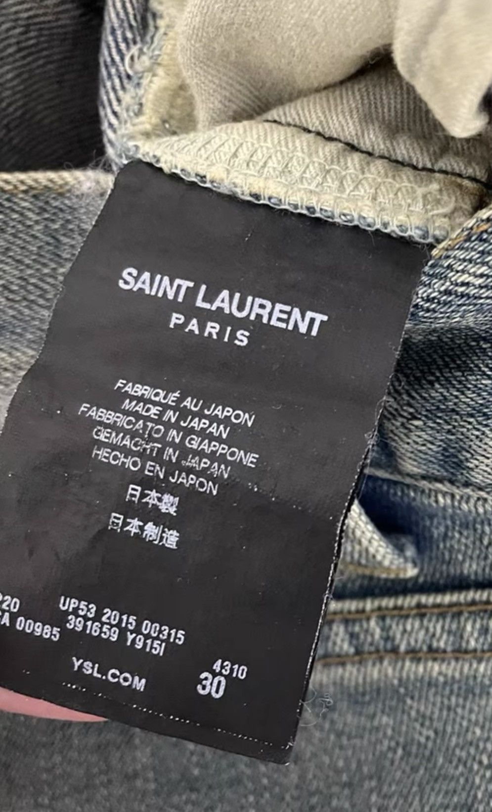 Saint Laurent Paris Saint Laurent Crash Denim Jeans Size US 30 / EU 46 - 4 Thumbnail