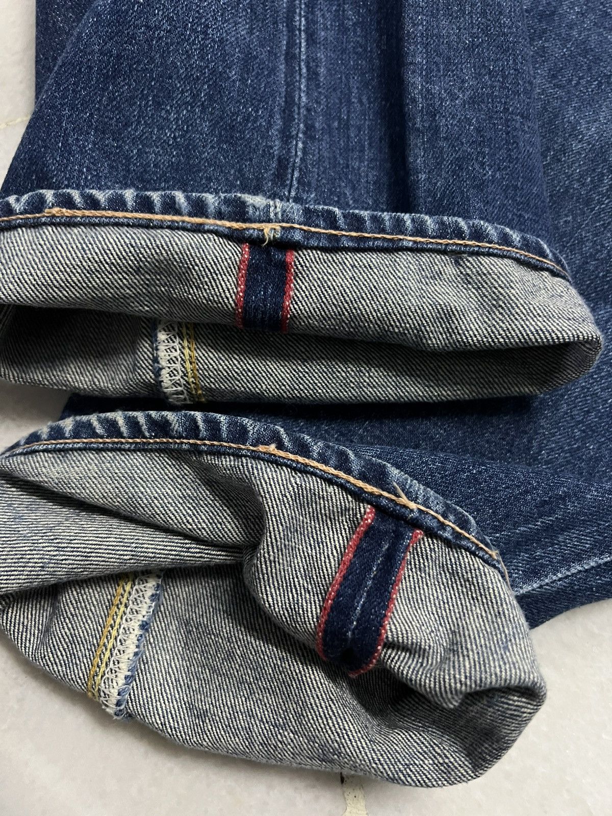 Japanese Brand 80’s H.R Market Blue Blue Japan Selvedge Jean Size US 31 - 12 Thumbnail
