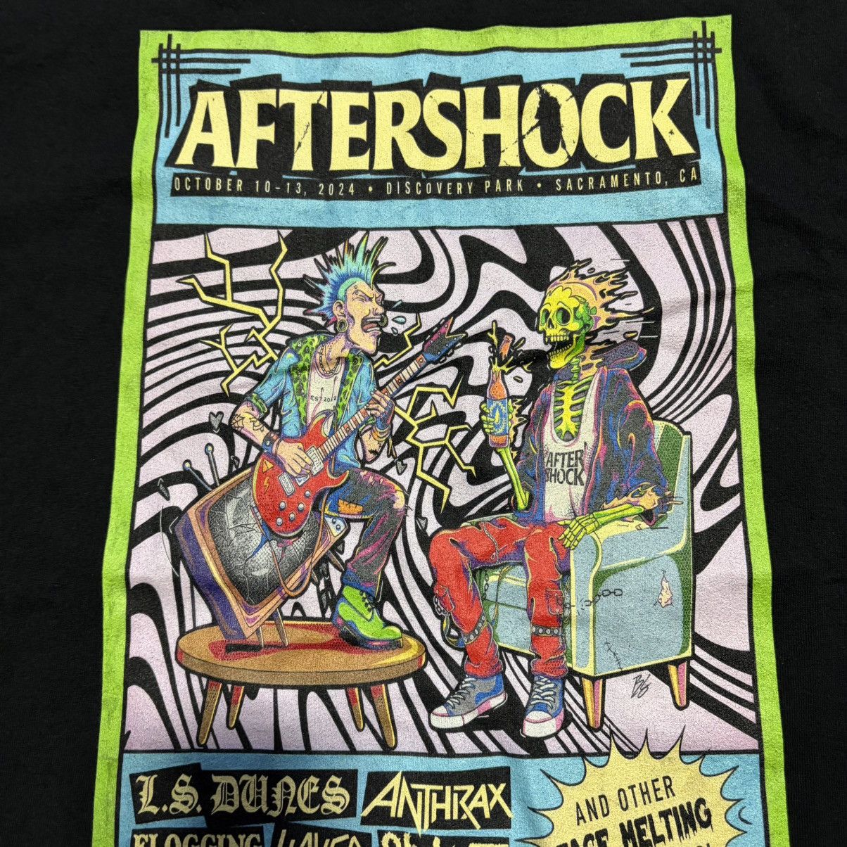 Slipknot Aftershock Music Festival Band T shirt 2024 Anthrax Slipknot Size US L / EU 52-54 / 3 - 5 Thumbnail