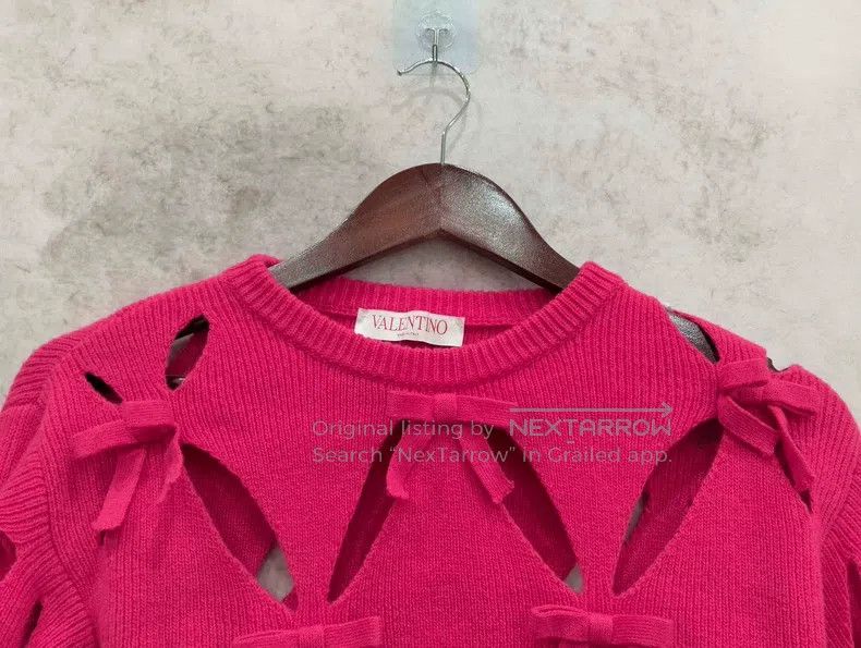 Valentino Valentino Knitted bow openwork sweater Size S / US 4 / IT 40 - 6 Thumbnail