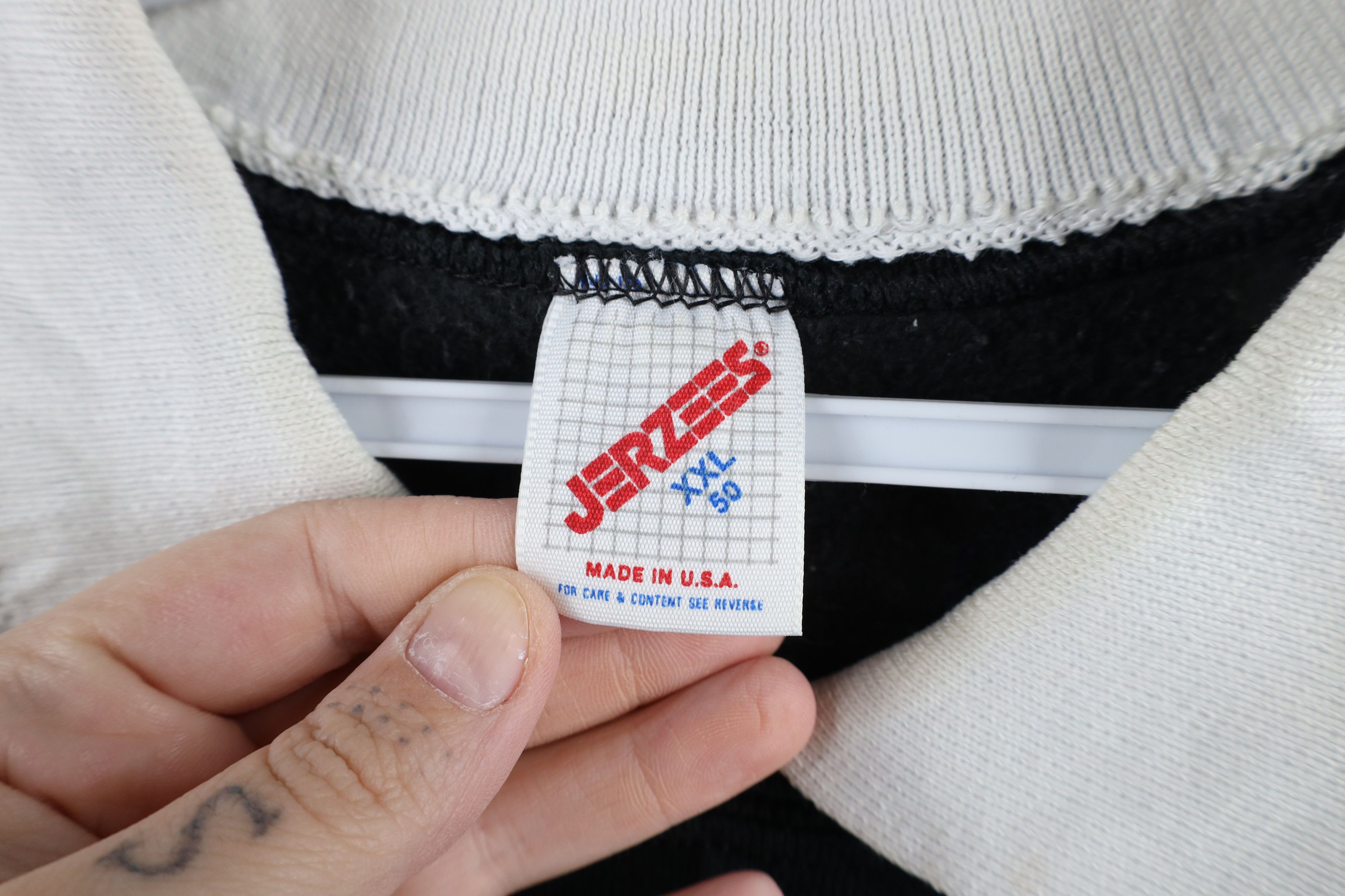 Vintage Vintage 90s Streetwear Nature Collared Sweatshirt Black USA Size XXL / US 16-18 / IT 52-54 - 9 Thumbnail