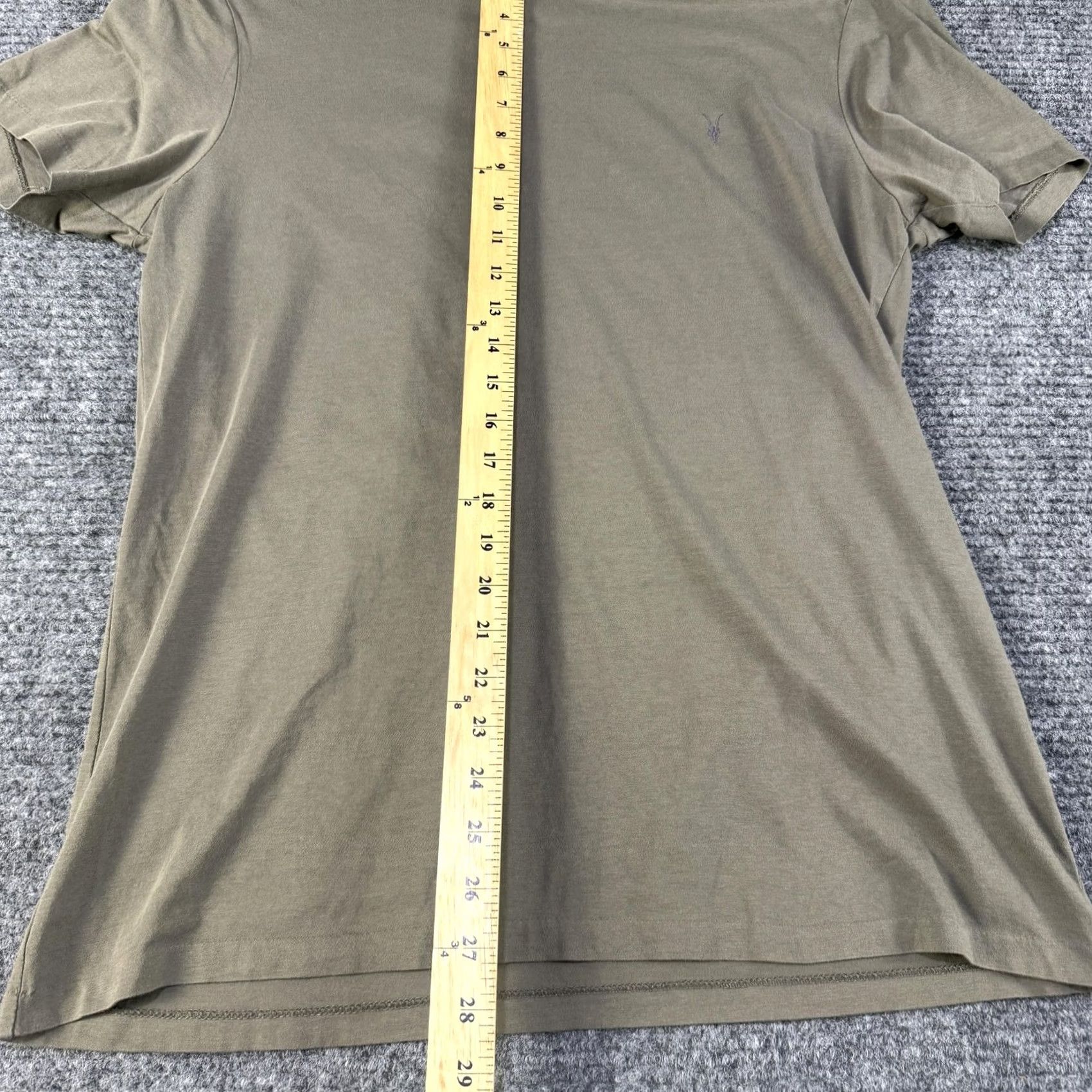 Allsaints AllSaints Shirt Mens Large Olive Green Crewneck Logo Tee Soft Casual Top Size US L / EU 52-54 / 3 - 6 Thumbnail