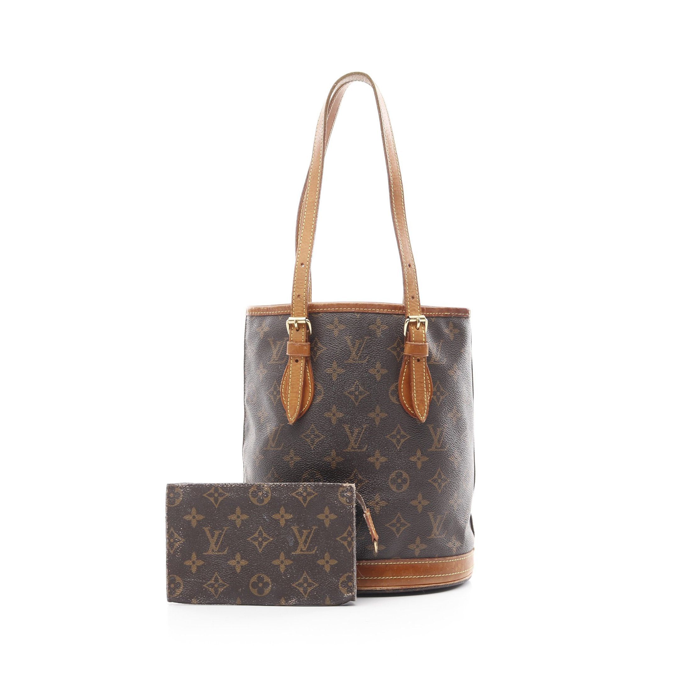 Louis Vuitton Louis Vuitton Bucket Pm Monogram Handbag Leather Brown Size ONE SIZE - 1 Thumbnail