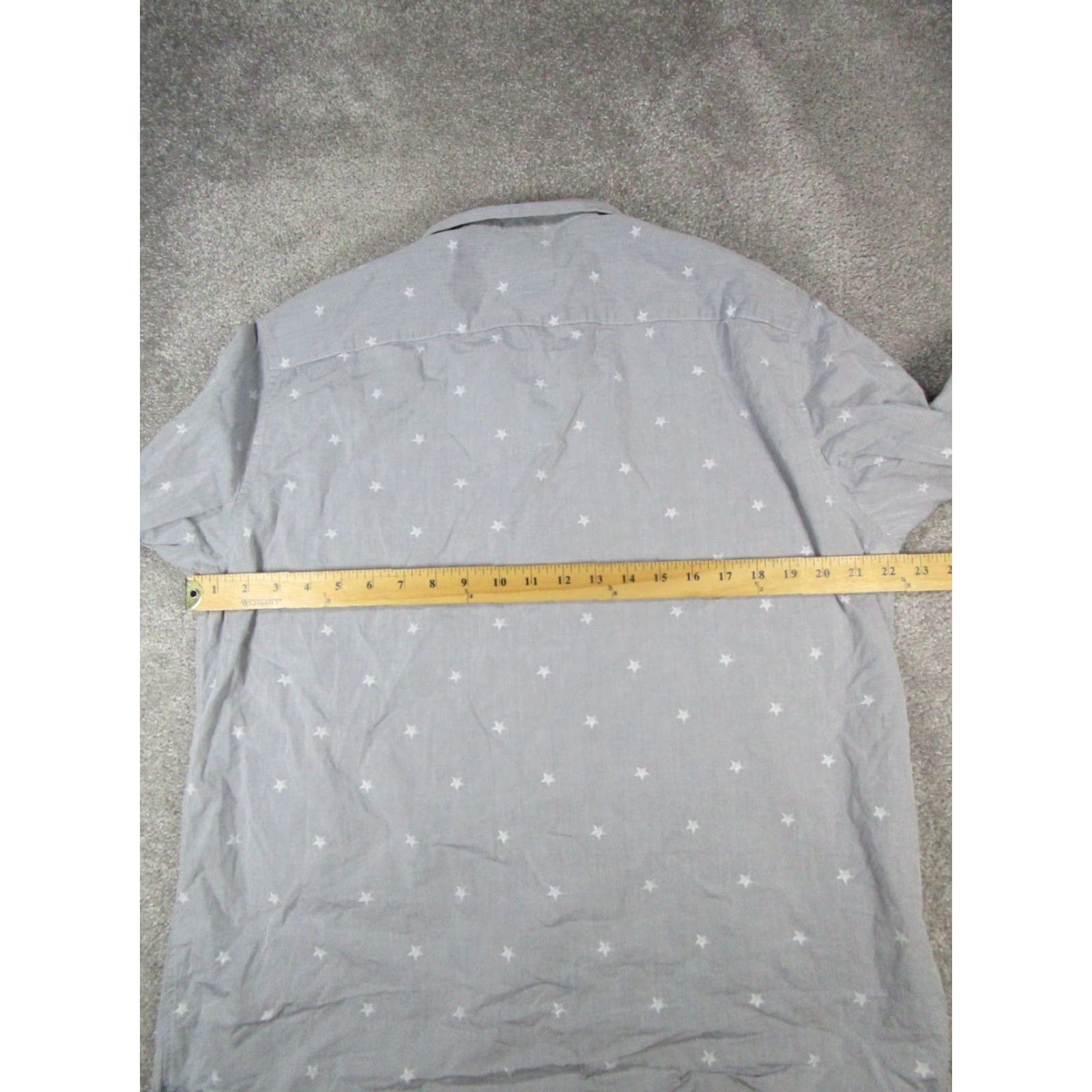 Frame A Frame Shirt Mens XL Gray White Cotton Button Up Polka Dot Long Sleeve Collared Button-Down 90s (if applicable) Mens Size US XL / EU 56 / 4 - 6 Thumbnail