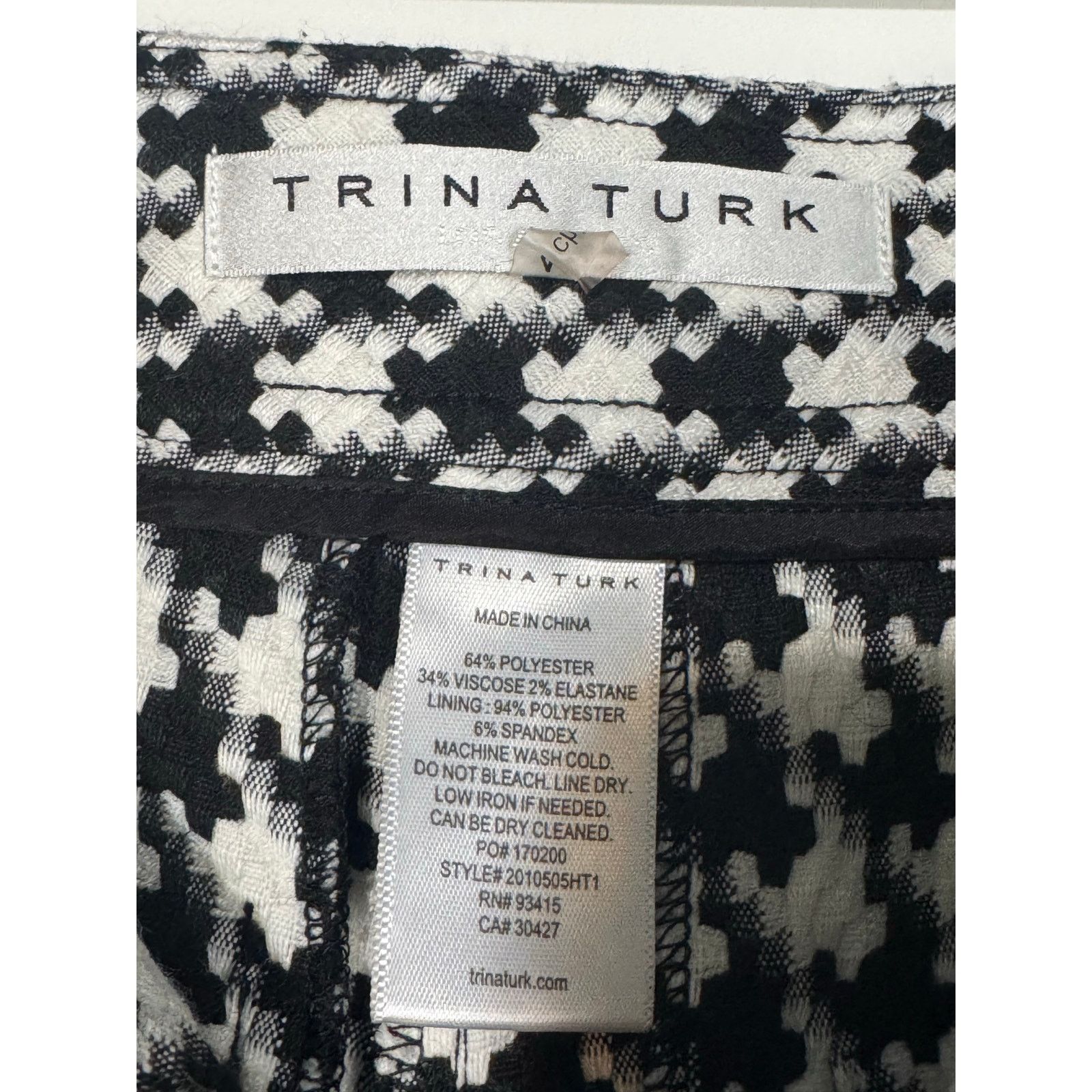 Trina Turk Trina Turk · Houndstooth Flare Pants · Bell Bottom · Size 4 Size 27" / US 4 / IT 40 - 6 Thumbnail