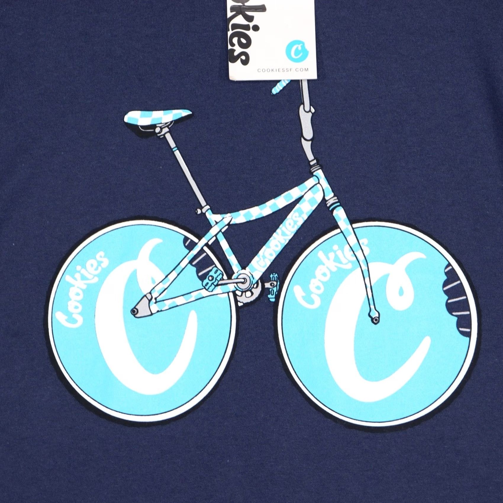 Vintage Cookies Graphic Print T-Shirt Short Sleeve Crew Neck Mens Size M Blue Size US M / EU 48-50 / 2 - 2 Thumbnail