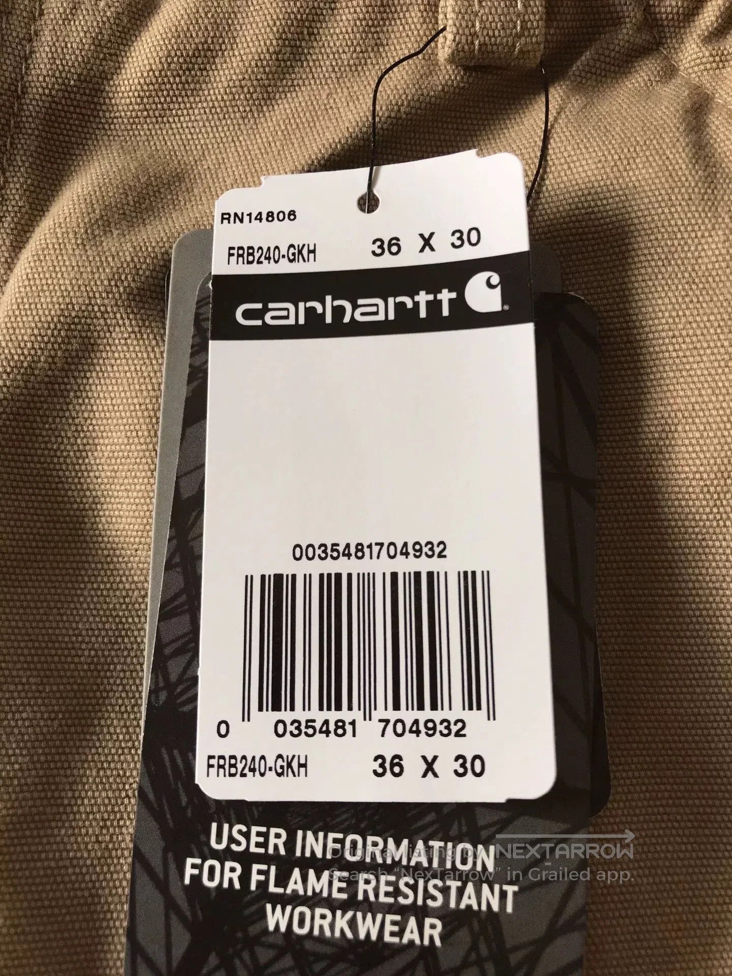 Carhartt Carhartt FRB240 GKH Cargo Work Pants. Size US 36 / EU 52 - 8 Thumbnail