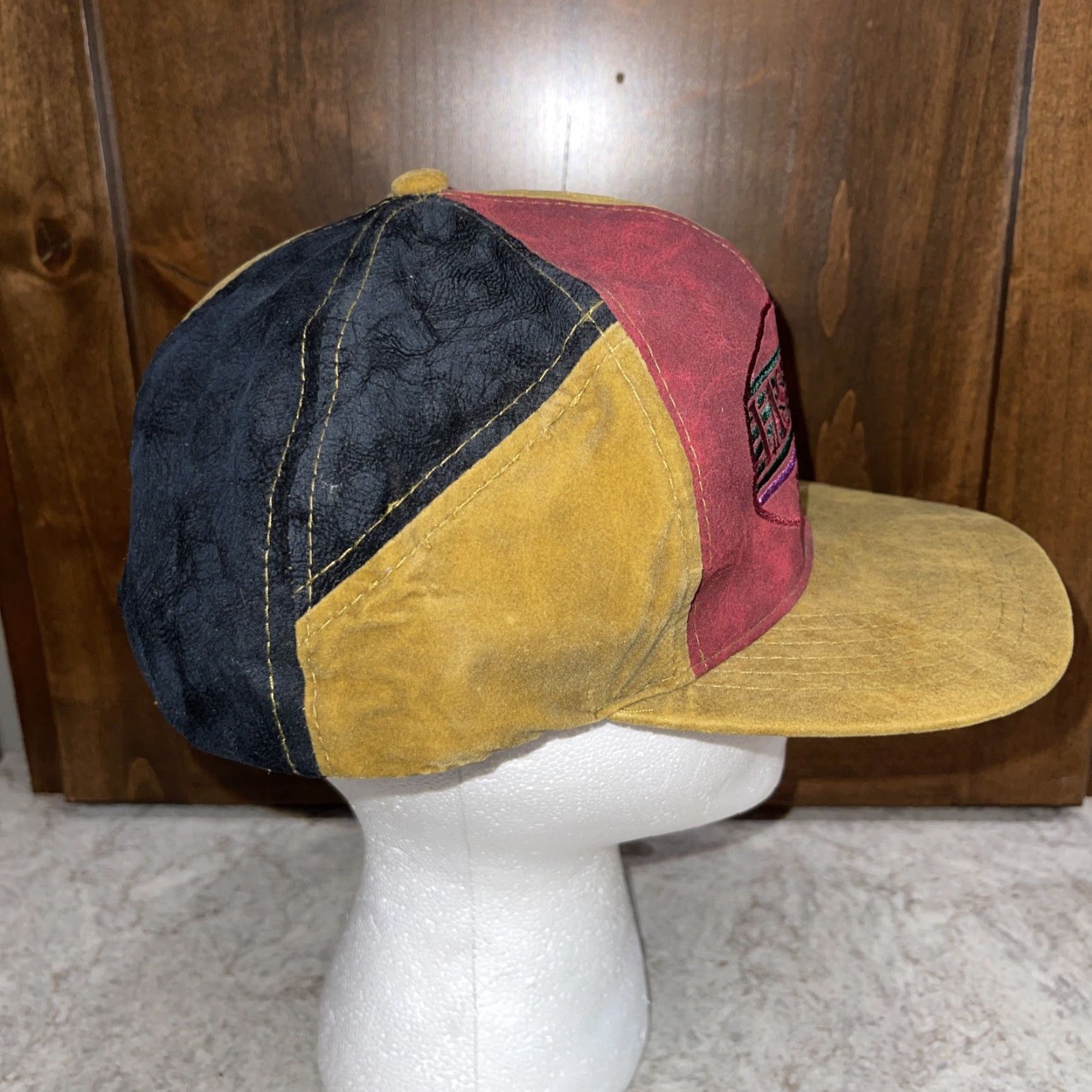 Vintage VINTAGE Las Vegas Maroon Brown Patch Hat Cap SnapBack Rayon One Size Mens Adjustable Size ONE SIZE - 6 Thumbnail