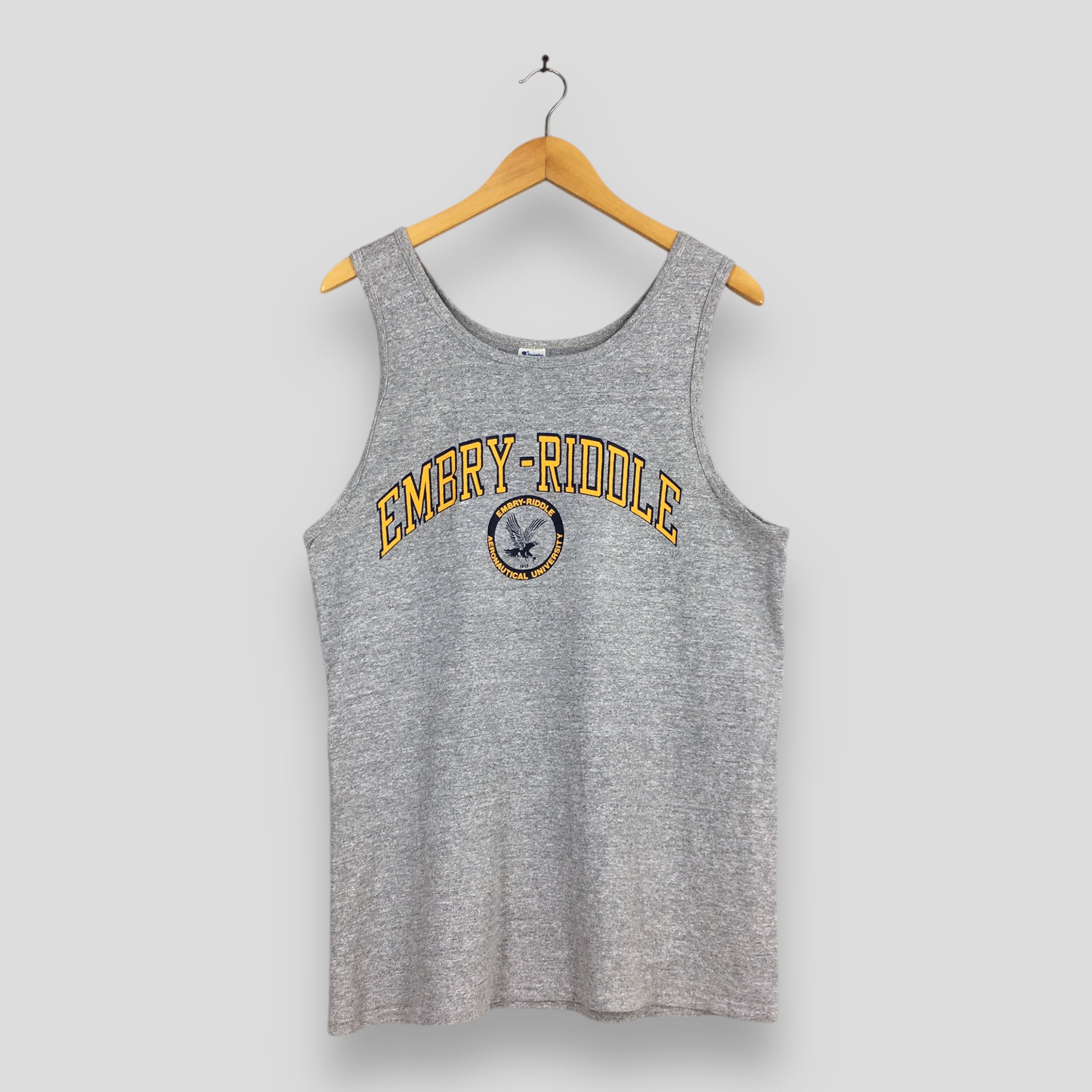 Champion Vintage 1980s Champion Usa Blue Bar Tshirt XLarge Size US XL / EU 56 / 4 - 1 Thumbnail