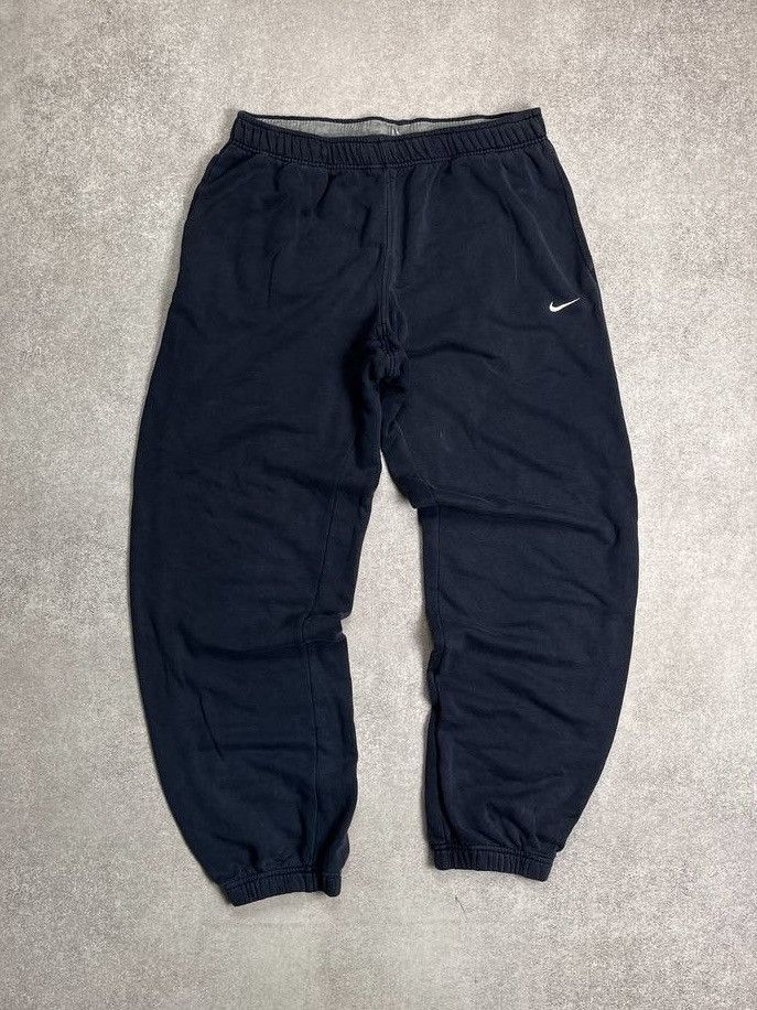Nike × Vintage Vintage Nike Swoosh Baggy Cotton Trackpants Y2K 32 Size US 32 / EU 48 - 1 Thumbnail