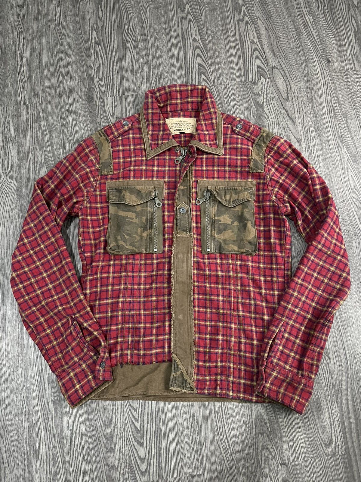 Avirex ⚡️RARE⚡️Vtg Avirex militery flanel jacket Size US L / EU 52-54 / 3 - 1 Thumbnail