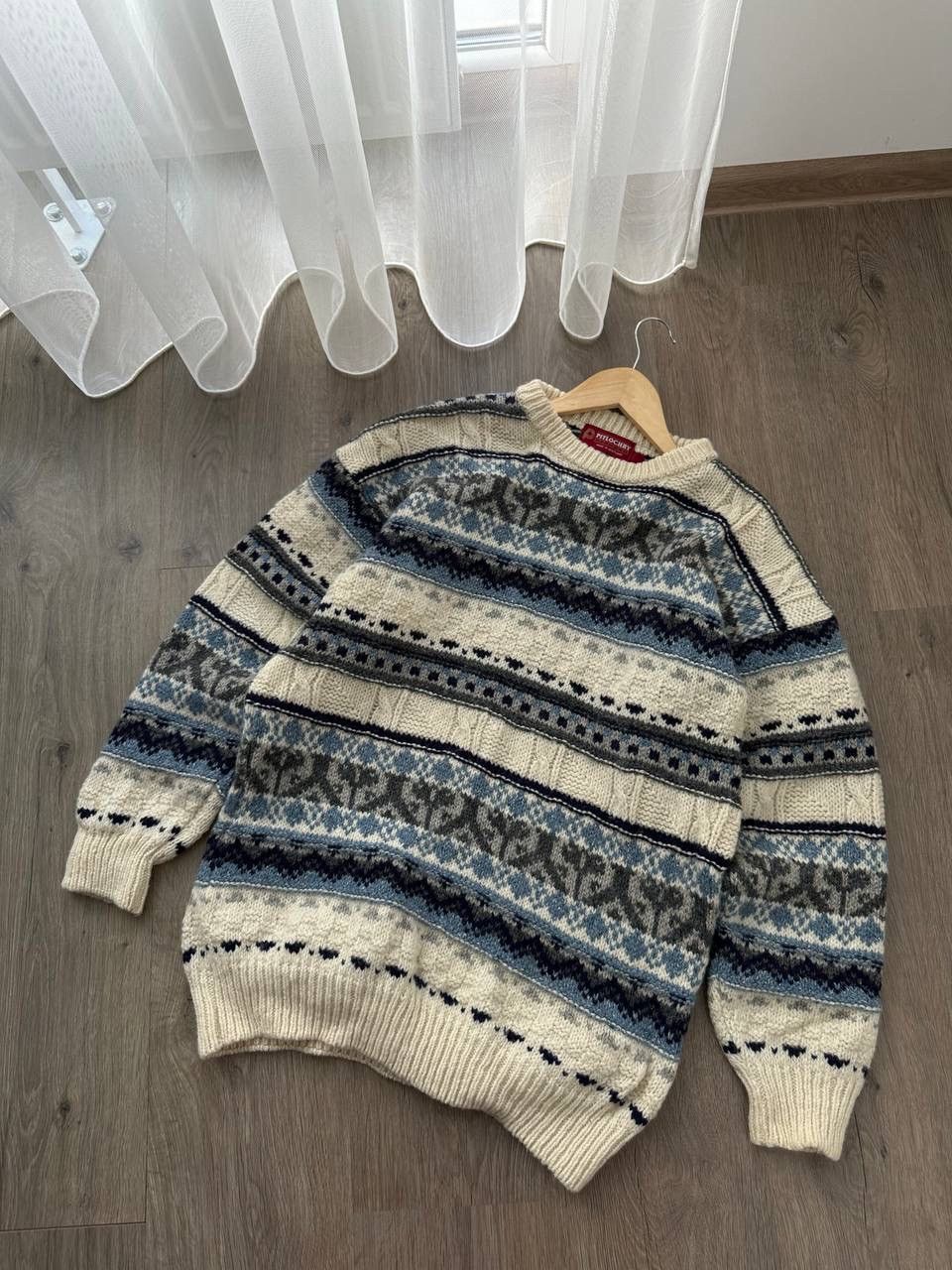 Vintage Vintage Pitlochry In Scotland Knit Wear Sky Blue Sweater Size US L / EU 52-54 / 3 - 8 Thumbnail
