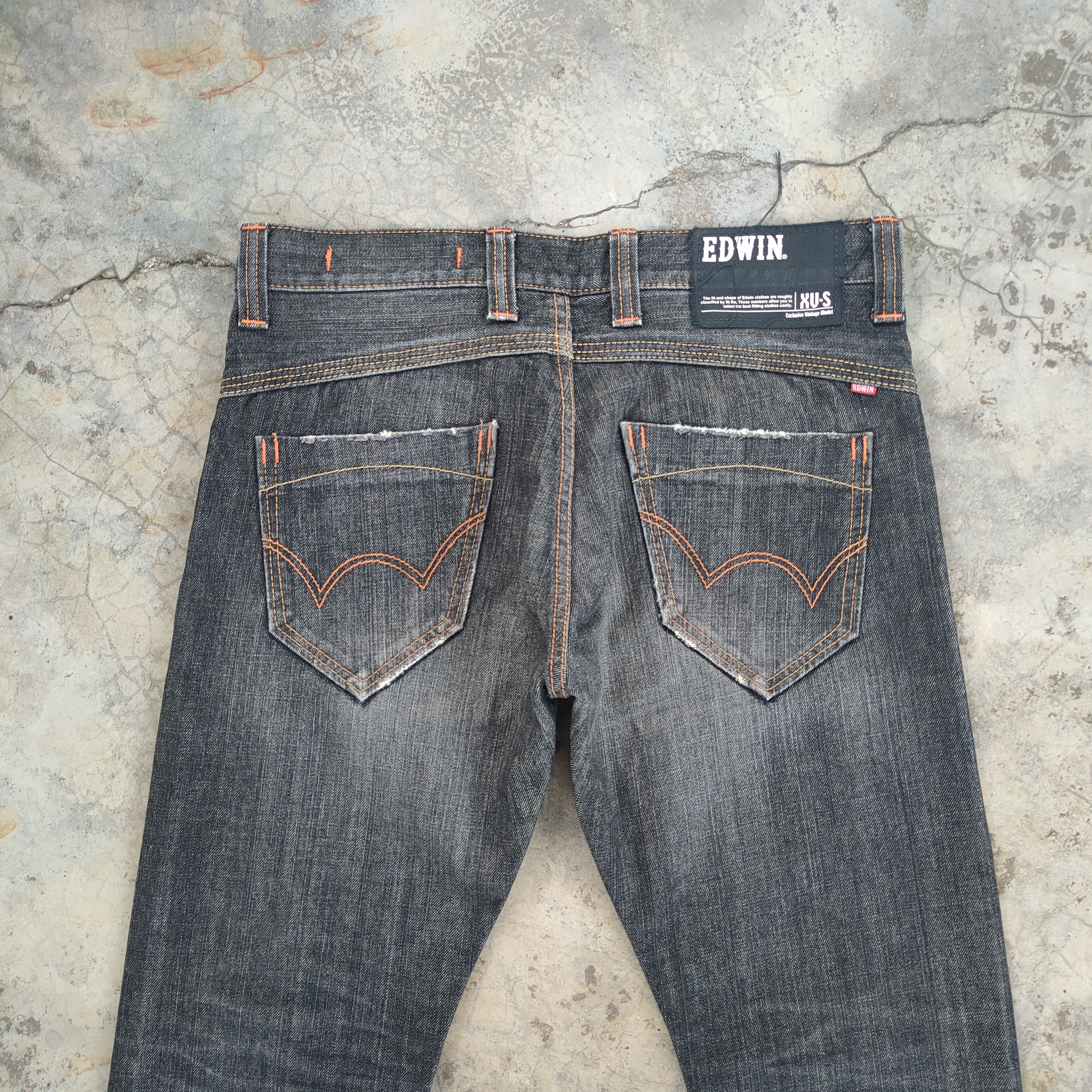 Edwin VINTAGE EDWIN FADED BLACK JEANS DENIM PANTS Size US 34 / EU 50 - 10 Thumbnail