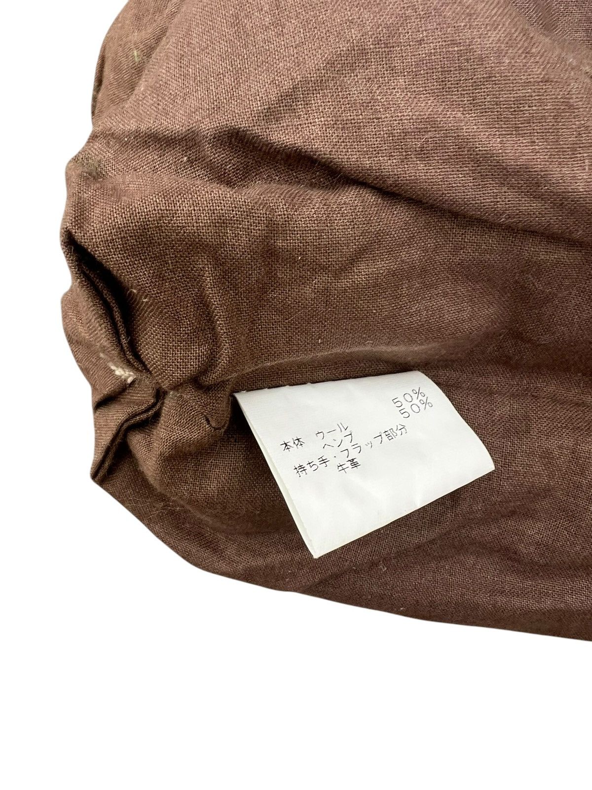 Leather Vintage Gohemp Gowest Japan Distress Patina Leather Wool Bag Size ONE SIZE - 23 Thumbnail