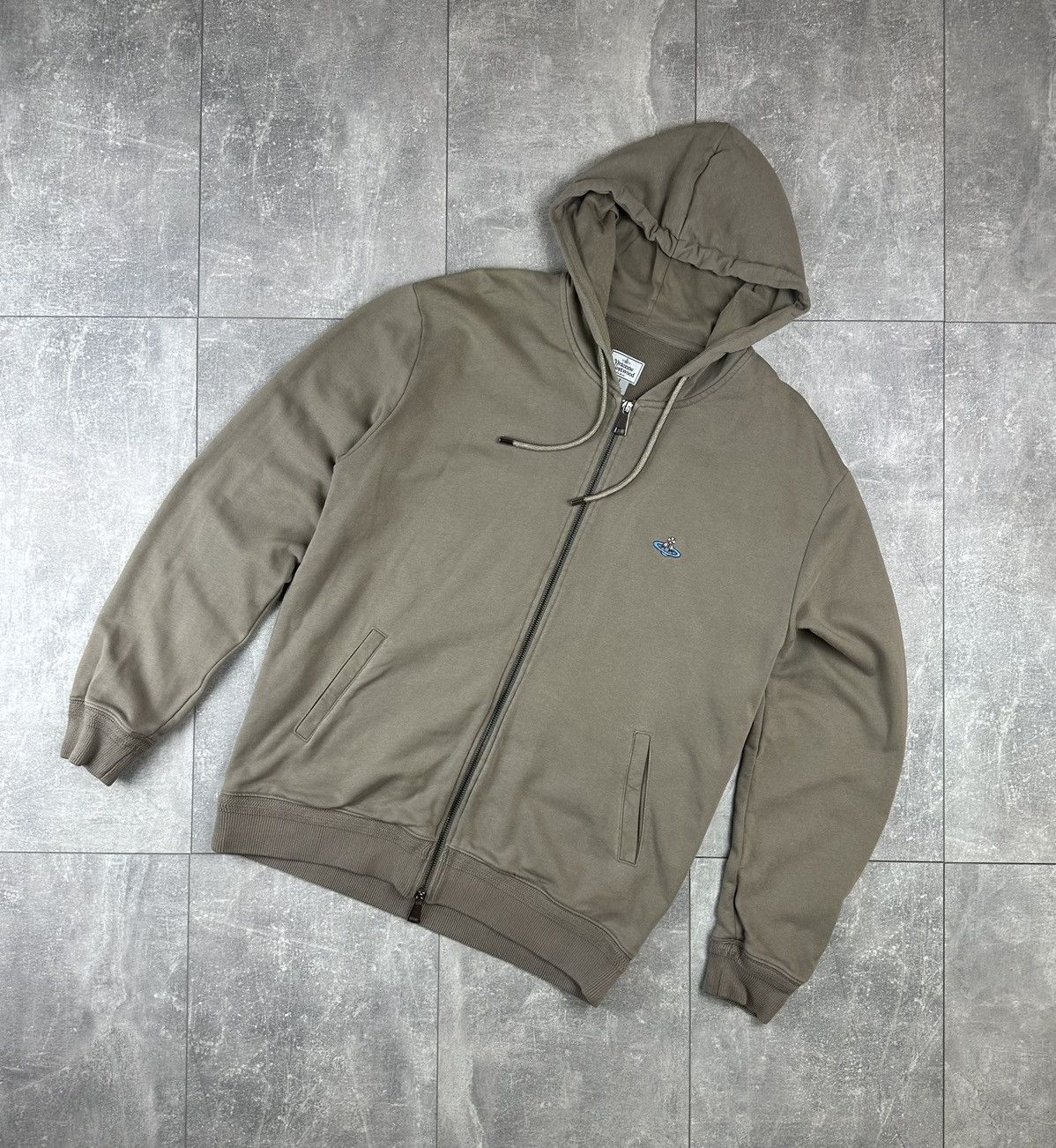 Vivienne Westwood Rugger Zip Up Luxury Small Logo Hoodie