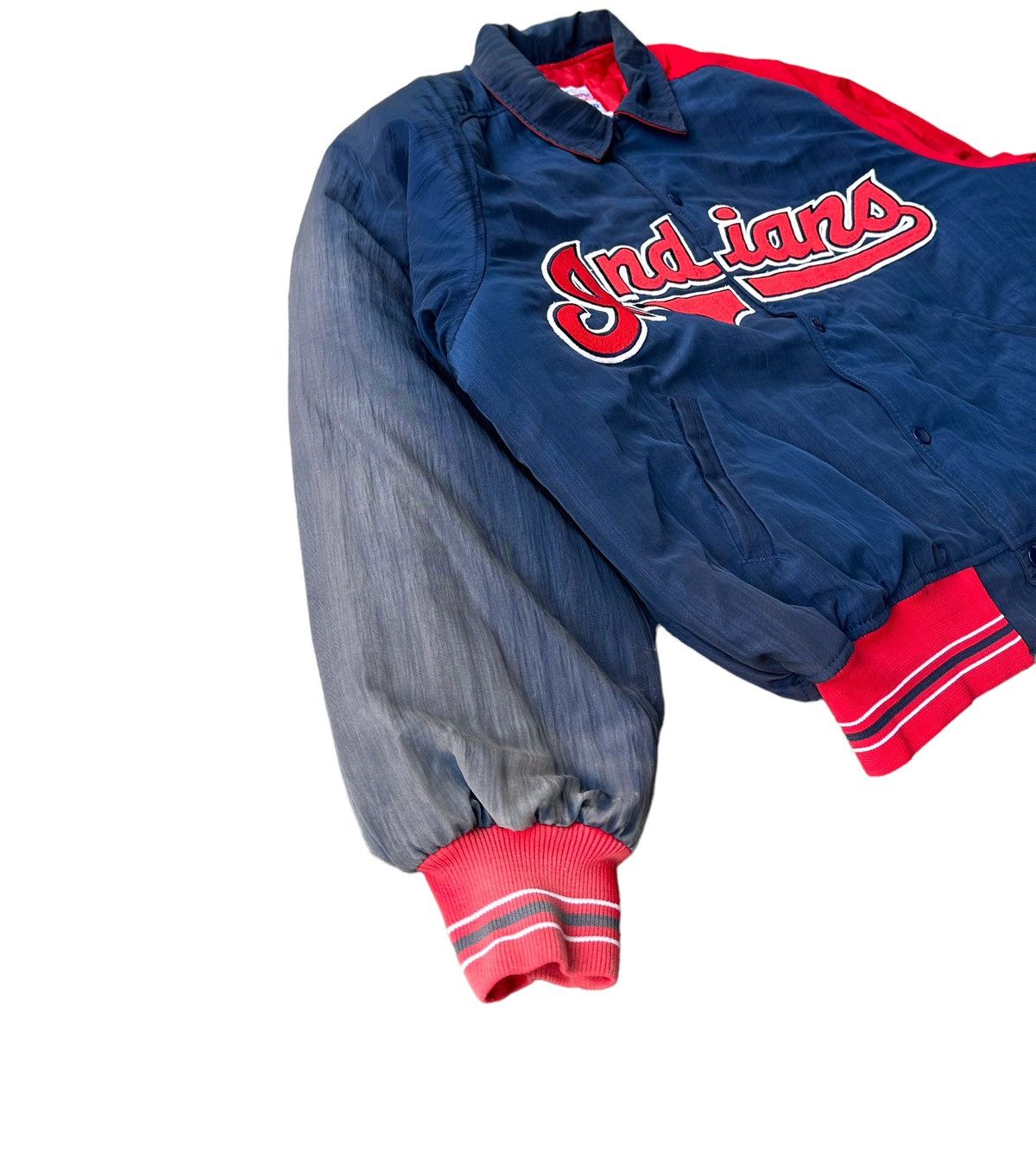 Starter Sunfaded MLB Indians snap button bomber jacket Size US L / EU 52-54 / 3 - 4 Thumbnail