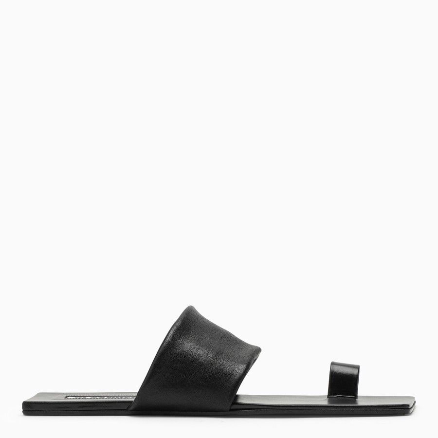 Jil Sander o1d2blof0824 Leather Low Slip Ons in Black Size US 7.5 / IT 37.5 - 1 Thumbnail