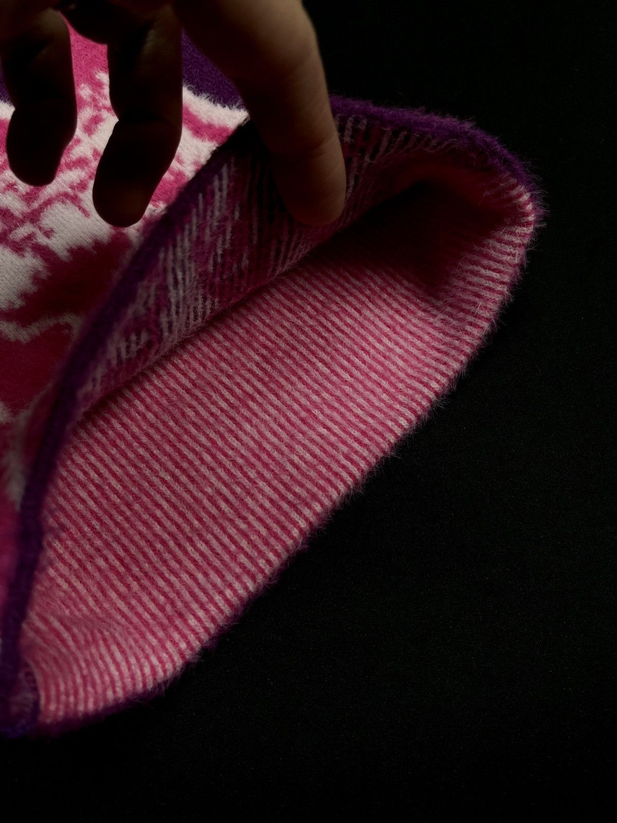 Japanese Brand Chief Keef Glo Gang Graphic No Cuff Purple Mohair Beanie Hat Size ONE SIZE - 6 Thumbnail
