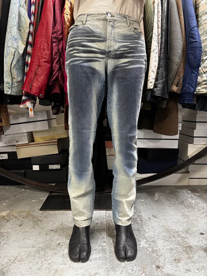 Just Cavalli SS2004 Cavalli Overprint Navy Denim Jeans Size US 30 / EU 46 - 1 Thumbnail