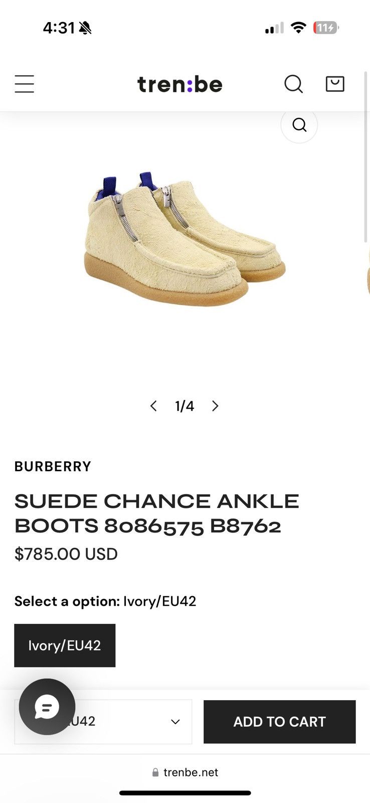 Burberry Burberry Chance Suede Boot Size US 11.5 / EU 44-45 - 8 Thumbnail