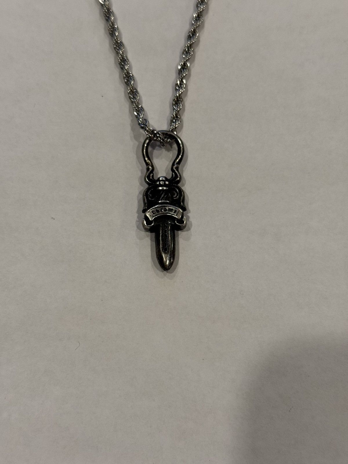 Chrome Hearts Chrome Hearts Dagger Pendant Silver Rope Chain Necklace 925 Size ONE SIZE - 3 Thumbnail