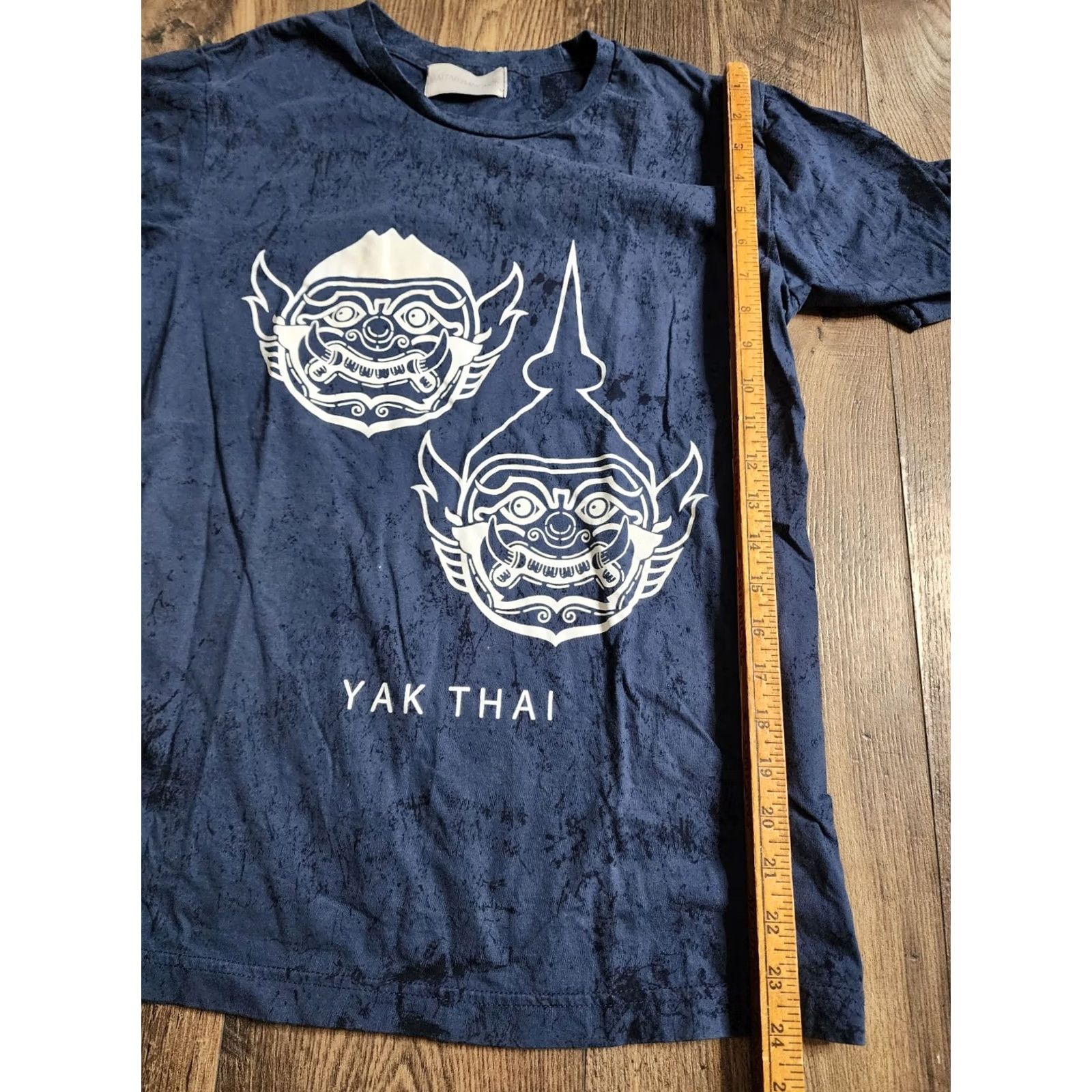 Vintage BATTAB Bangkok Mens M T-Shirt Yaksha Mask Blue Crew Neck Short Sleeve Size US M / EU 48-50 / 2 - 2 Thumbnail