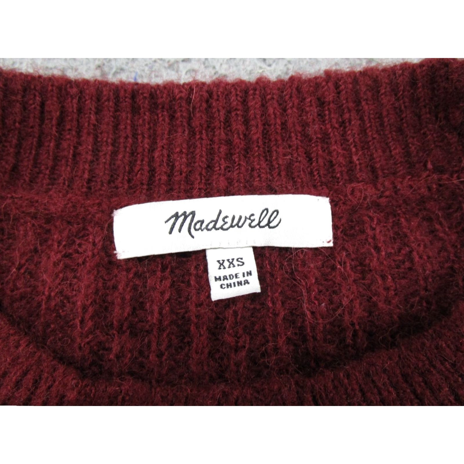 Madewell Madewell Sweater Pullover Women's 2XS Alpaca Red Lightweight Knit Casual Winter Fall Size XXS / US 00 / IT 34 - 2 Thumbnail