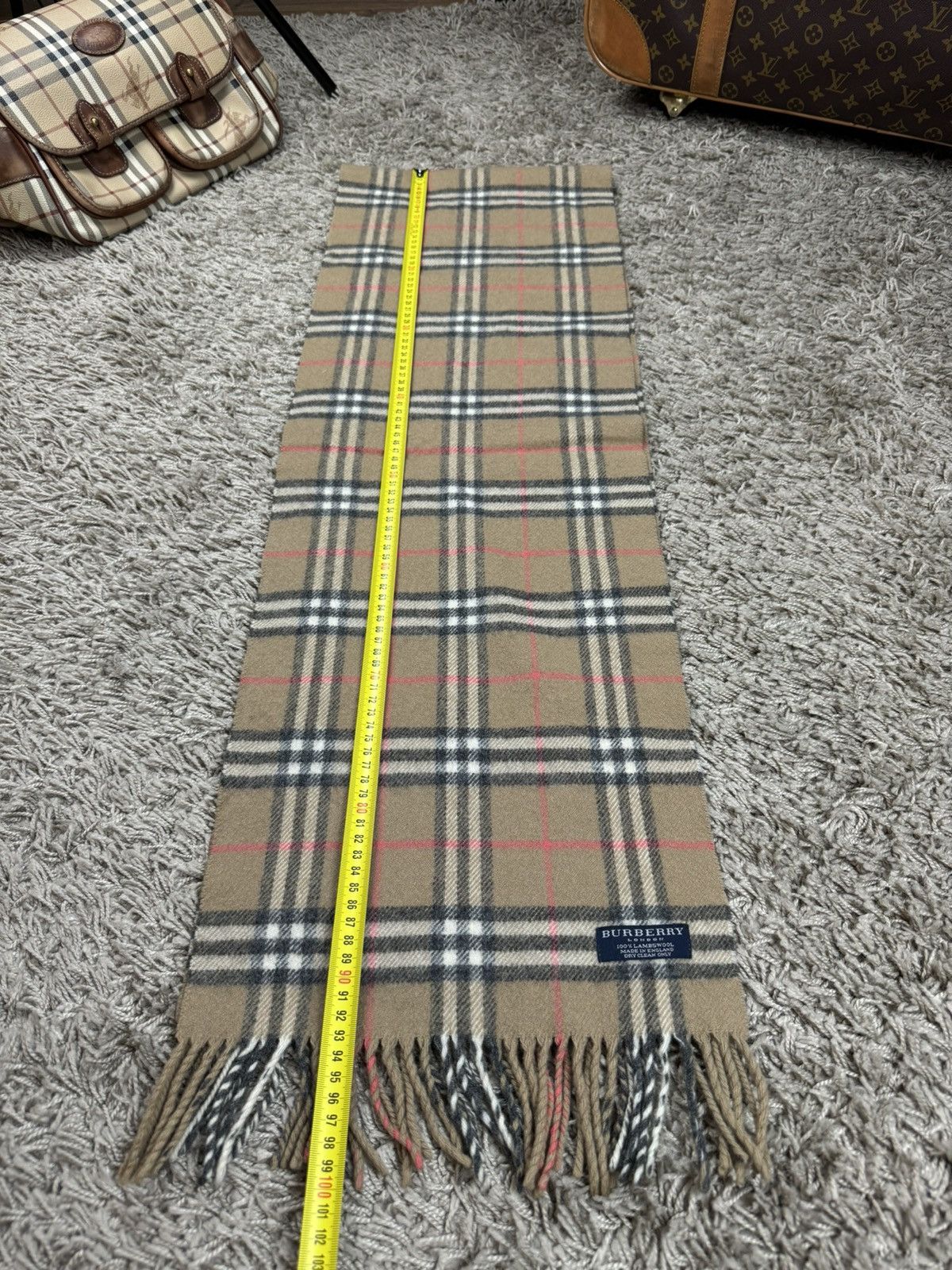 Burberry × Vintage Vintage wool scarf Burberry’s 90s original luxury item Size ONE SIZE - 5 Thumbnail