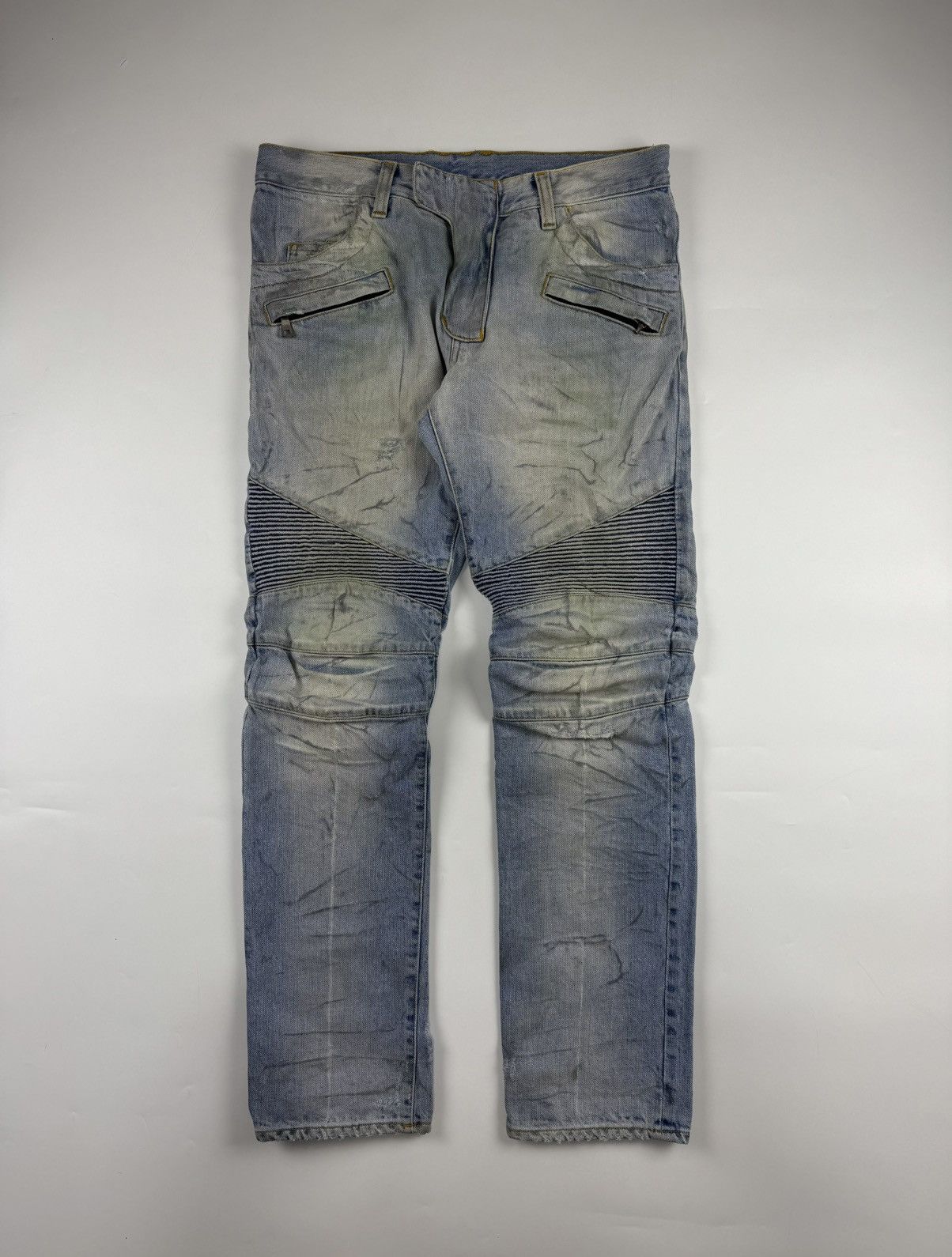 Balmain Balmain x Christophe Decarnin S/S’11 Biker Denim Size US 31 - 2 Thumbnail