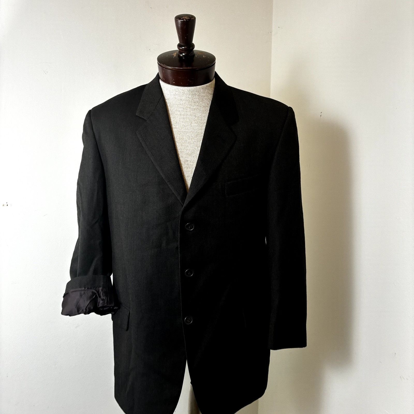 Other Mezzanotte Uomo Men's 3/4 Sleeves Green Brown Textured Blaze Size 42R - 3 Thumbnail