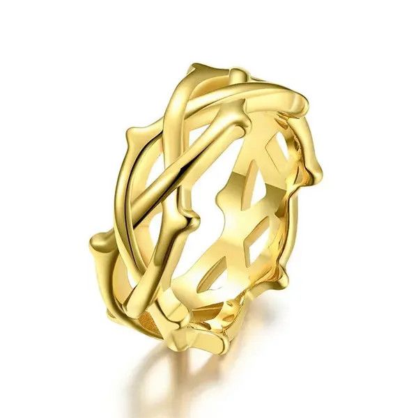 Jewelry Thorn Vine Gold Rings Size ONE SIZE - 4 Thumbnail