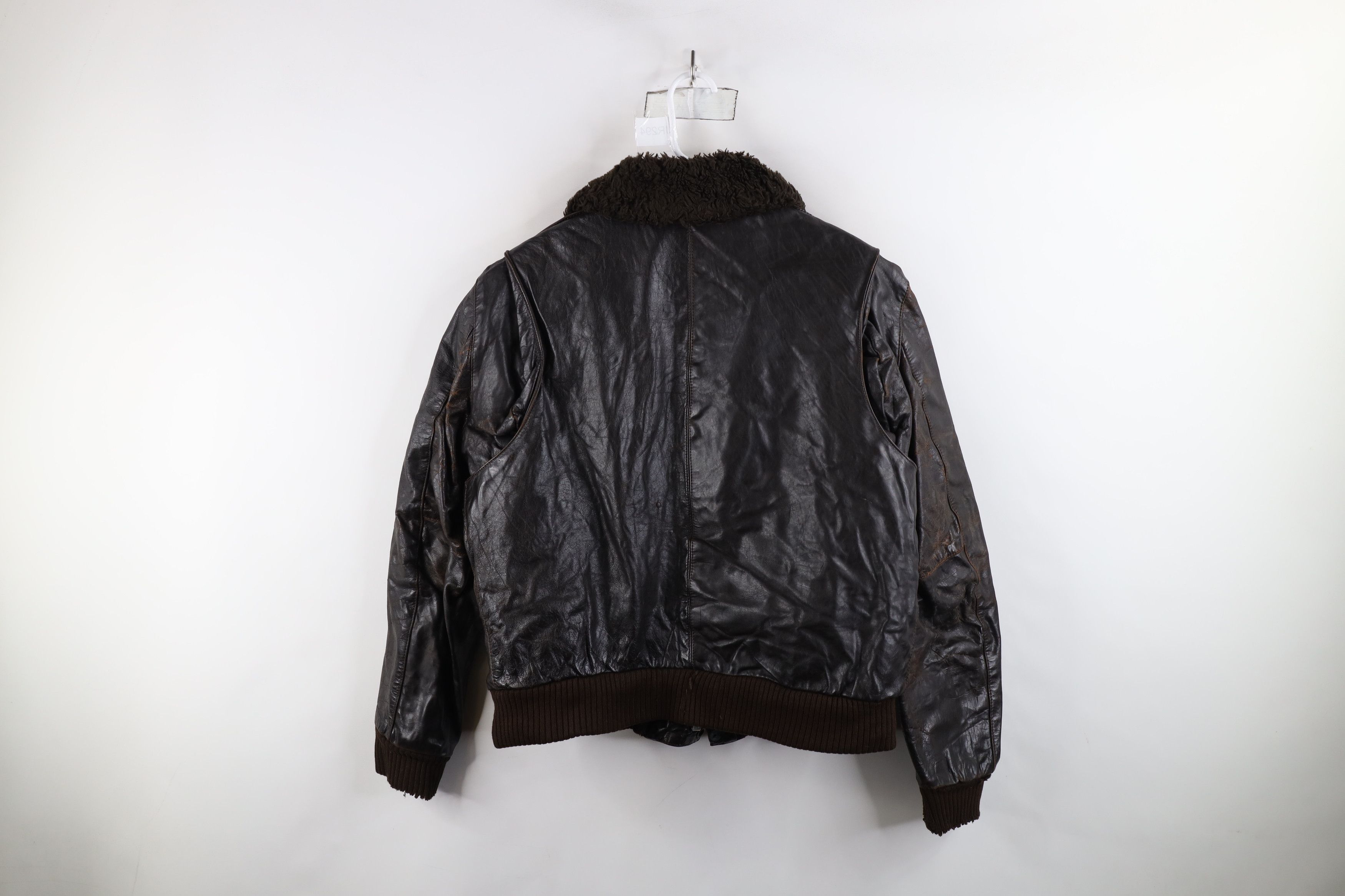 Vintage Vintage 70s Fleece Lined G-1 Flight Bomber Jacket Brown Size US L / EU 52-54 / 3 - 13 Thumbnail
